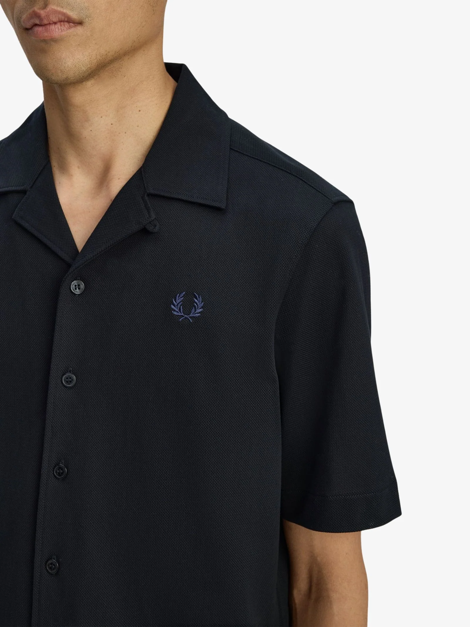 Compress Mesh Revere Collar Shirt - Image 3