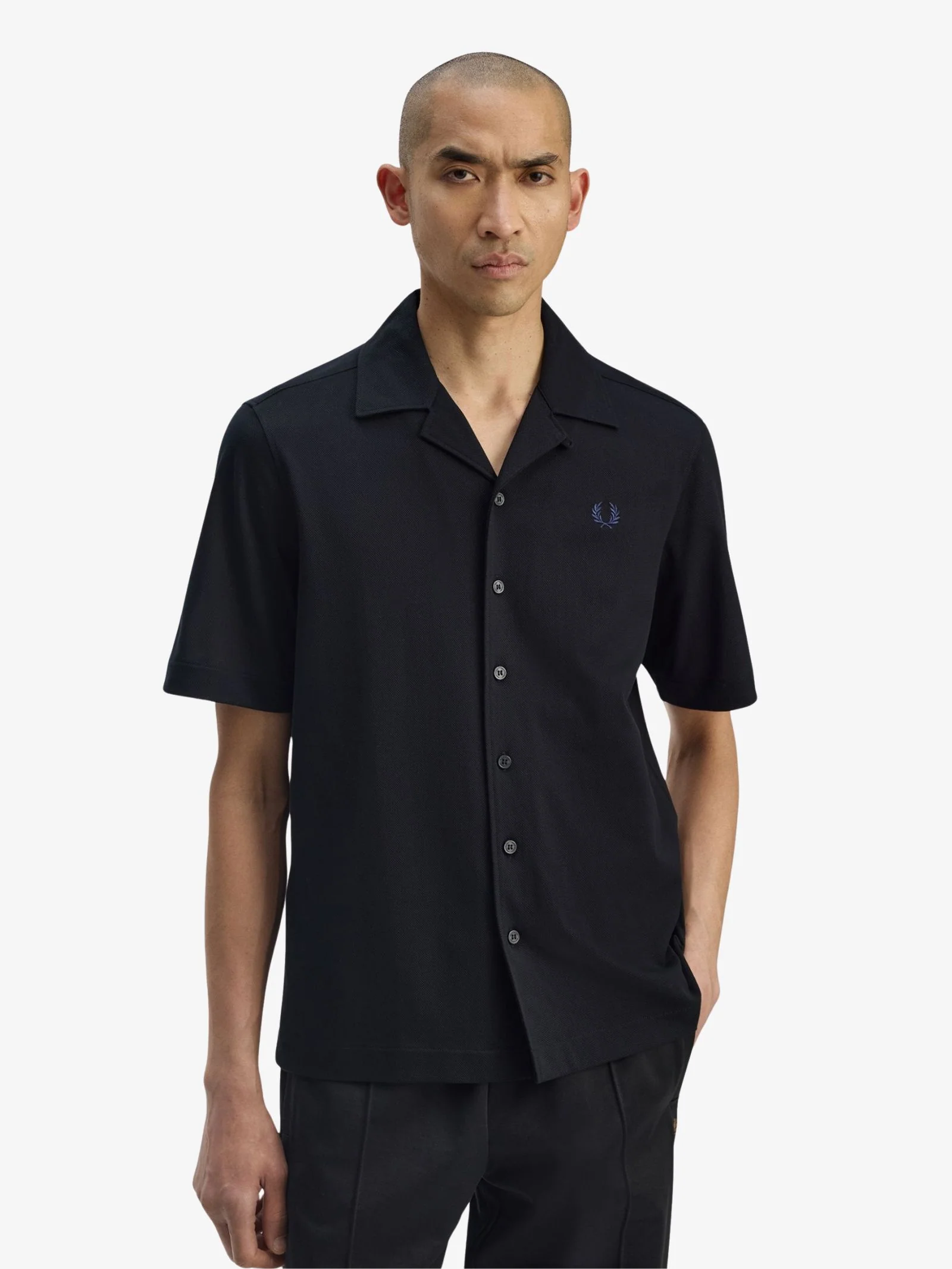 Compress Mesh Revere Collar Shirt - Image 4
