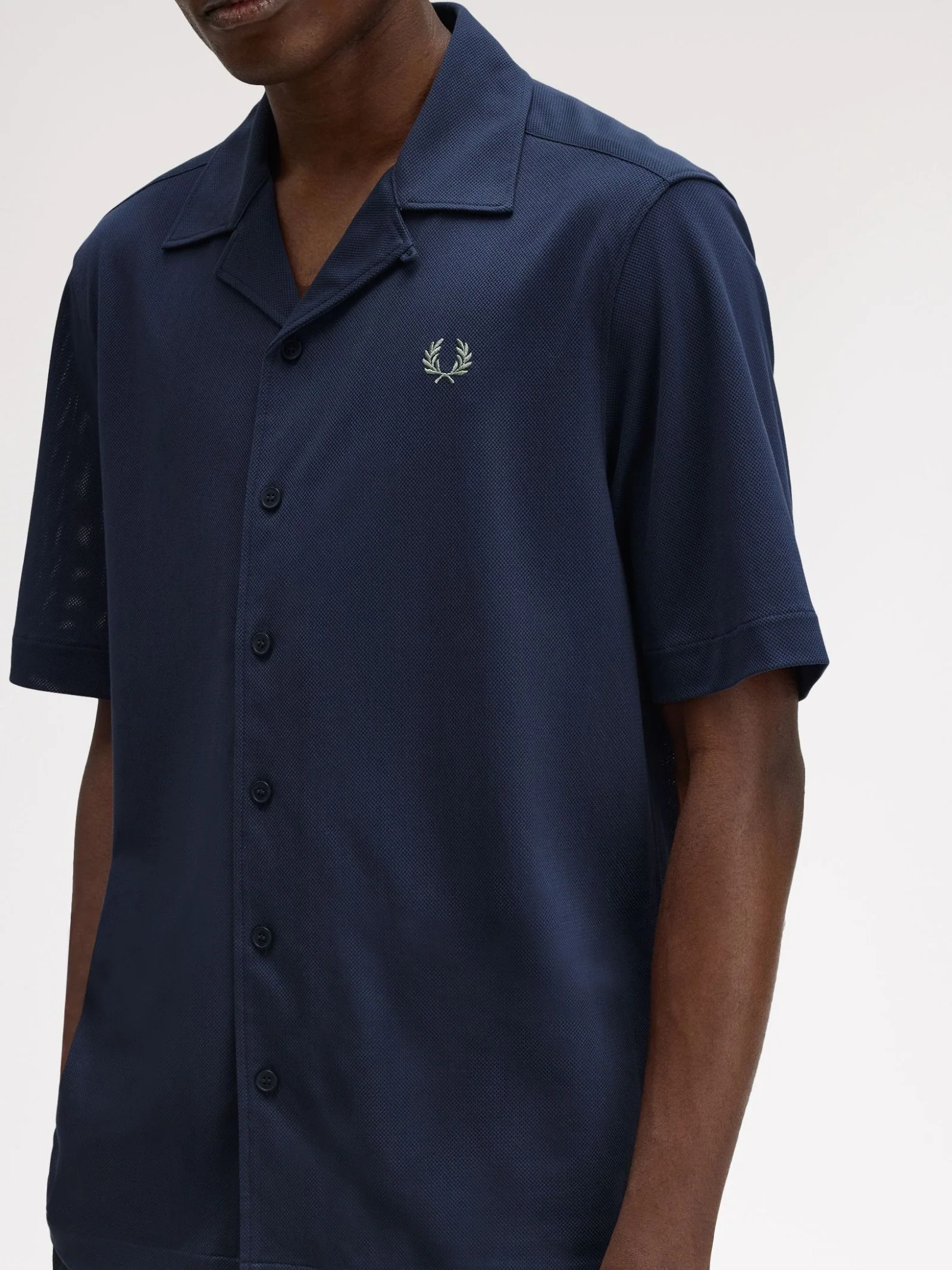 Compress Mesh Revere Collar Shirt - Image 2
