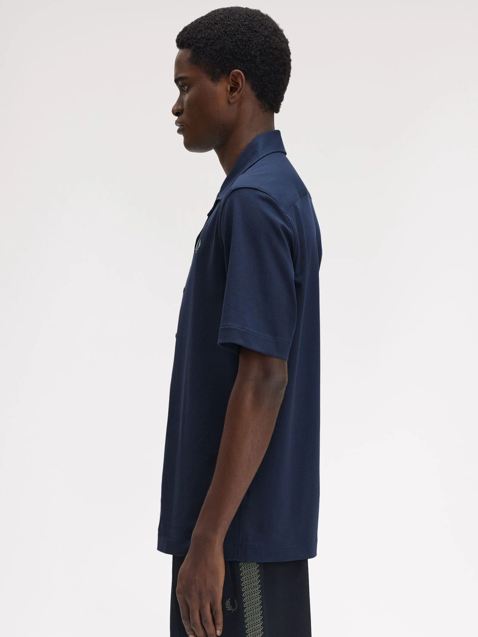 Compress Mesh Revere Collar Shirt - Image 5