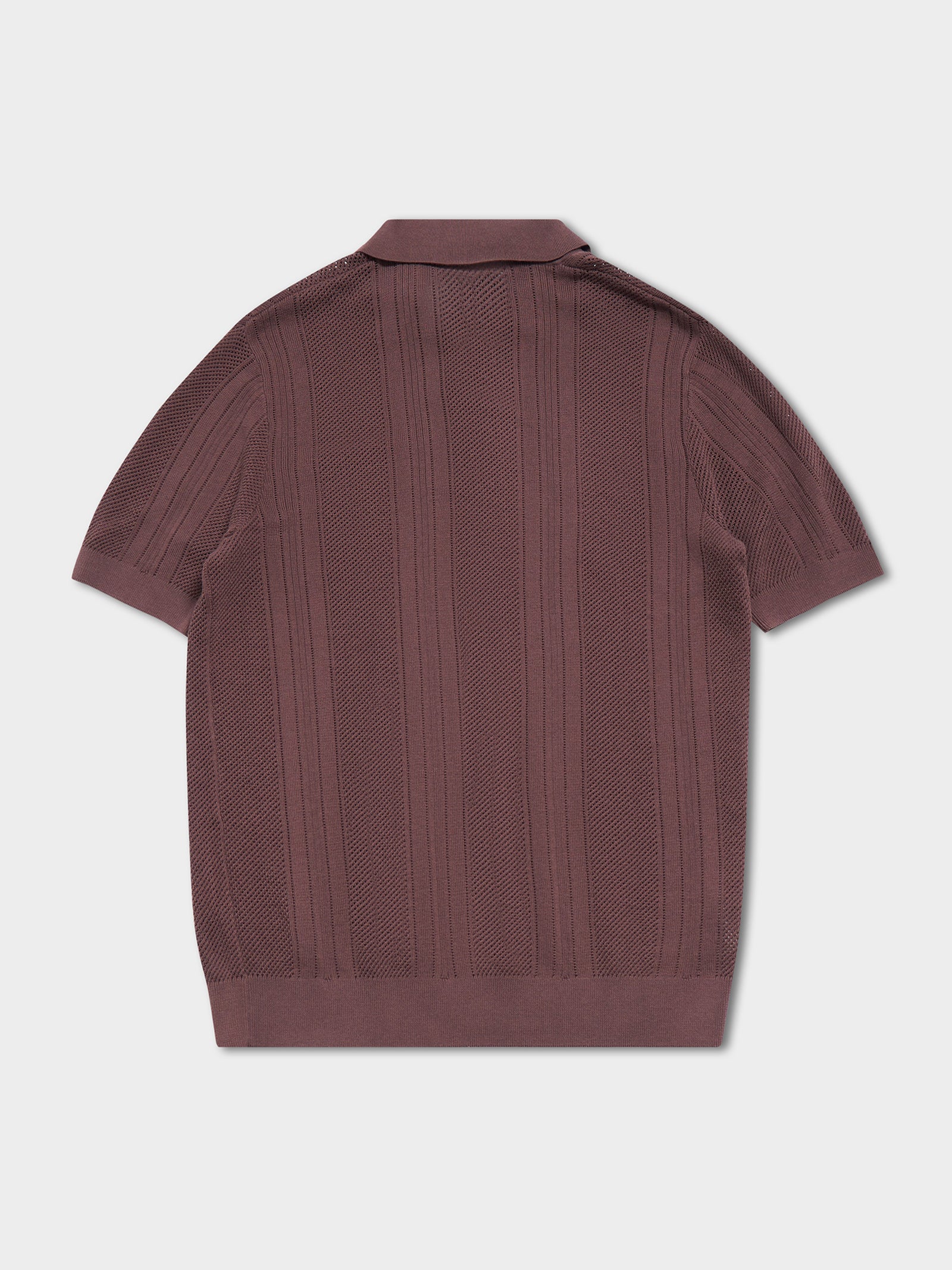Cotton Crochet Knit Polo shirt - Image 2