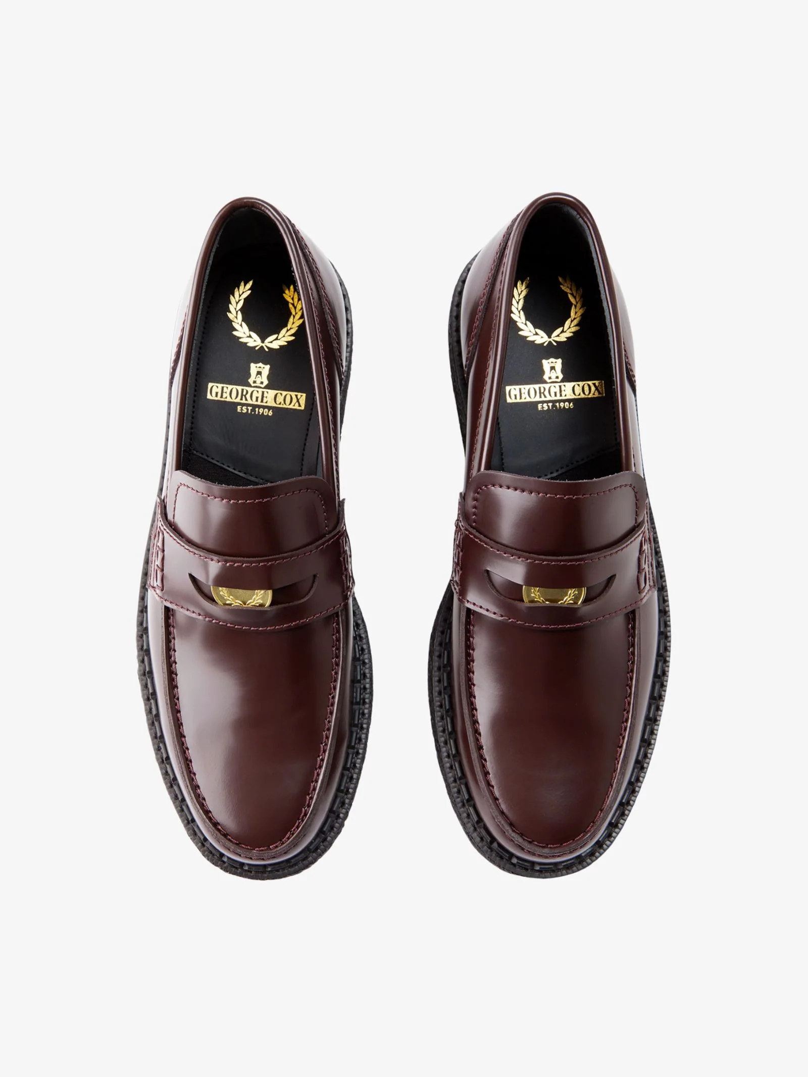 George Cox Leather Penny Loafers - Image 3