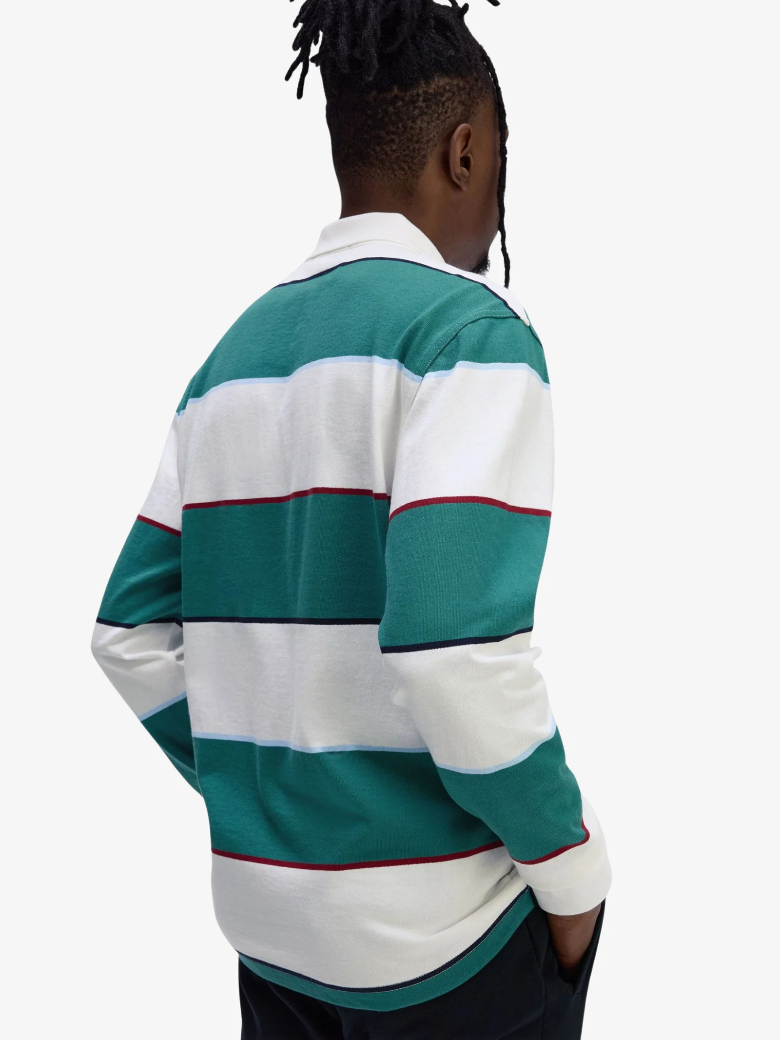 Heavyweight Jersey Striped Polo Shirt - Image 4