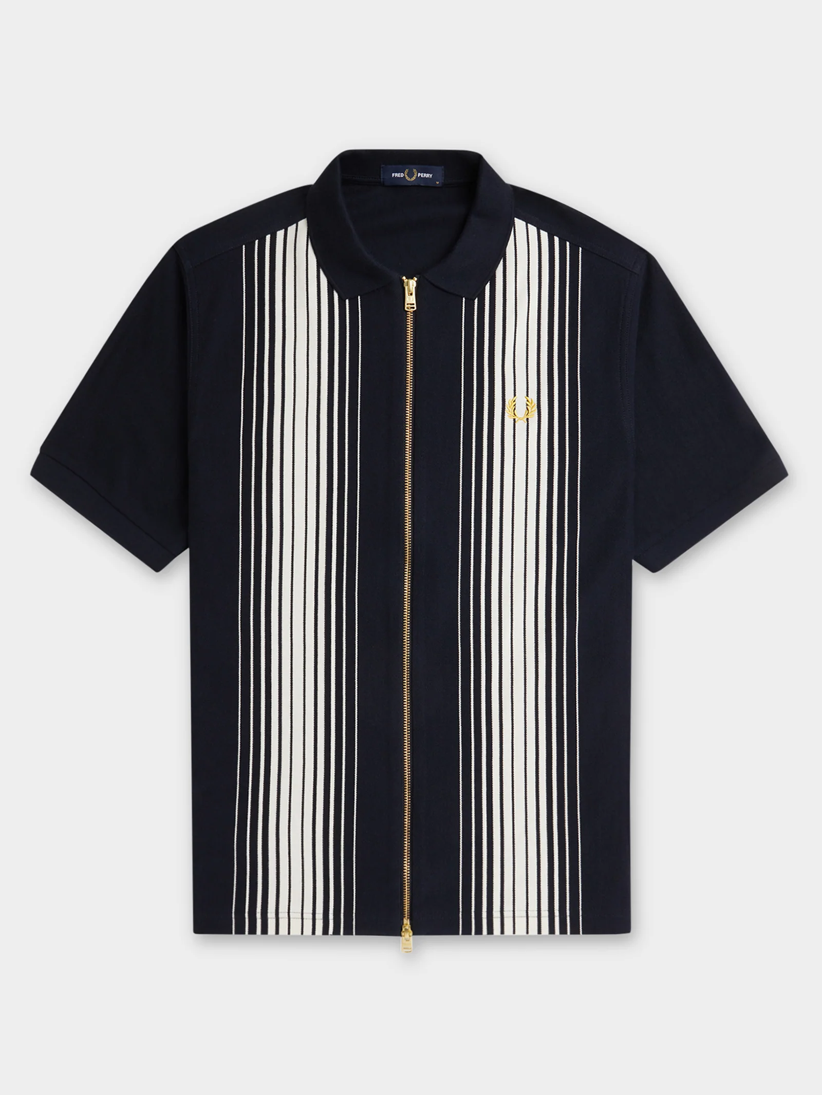 Ombre Stripe Zip Polo Shirt - Image 6