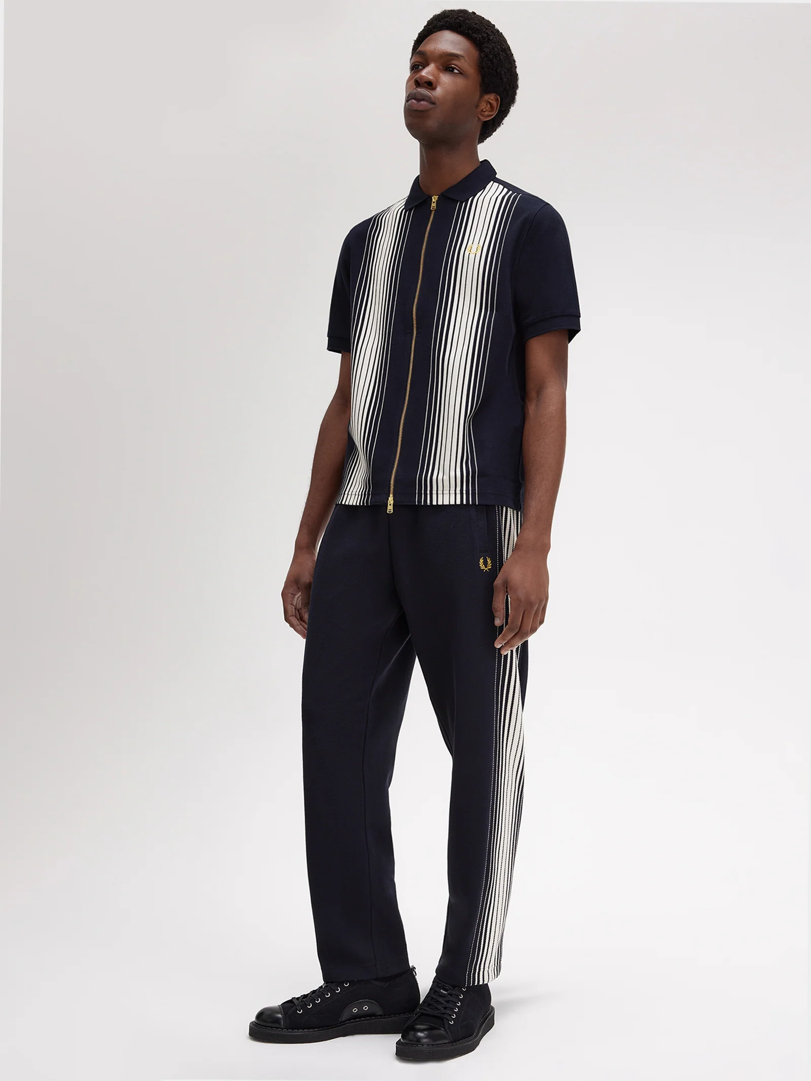 Ombre Stripe Zip Polo Shirt - Image 8
