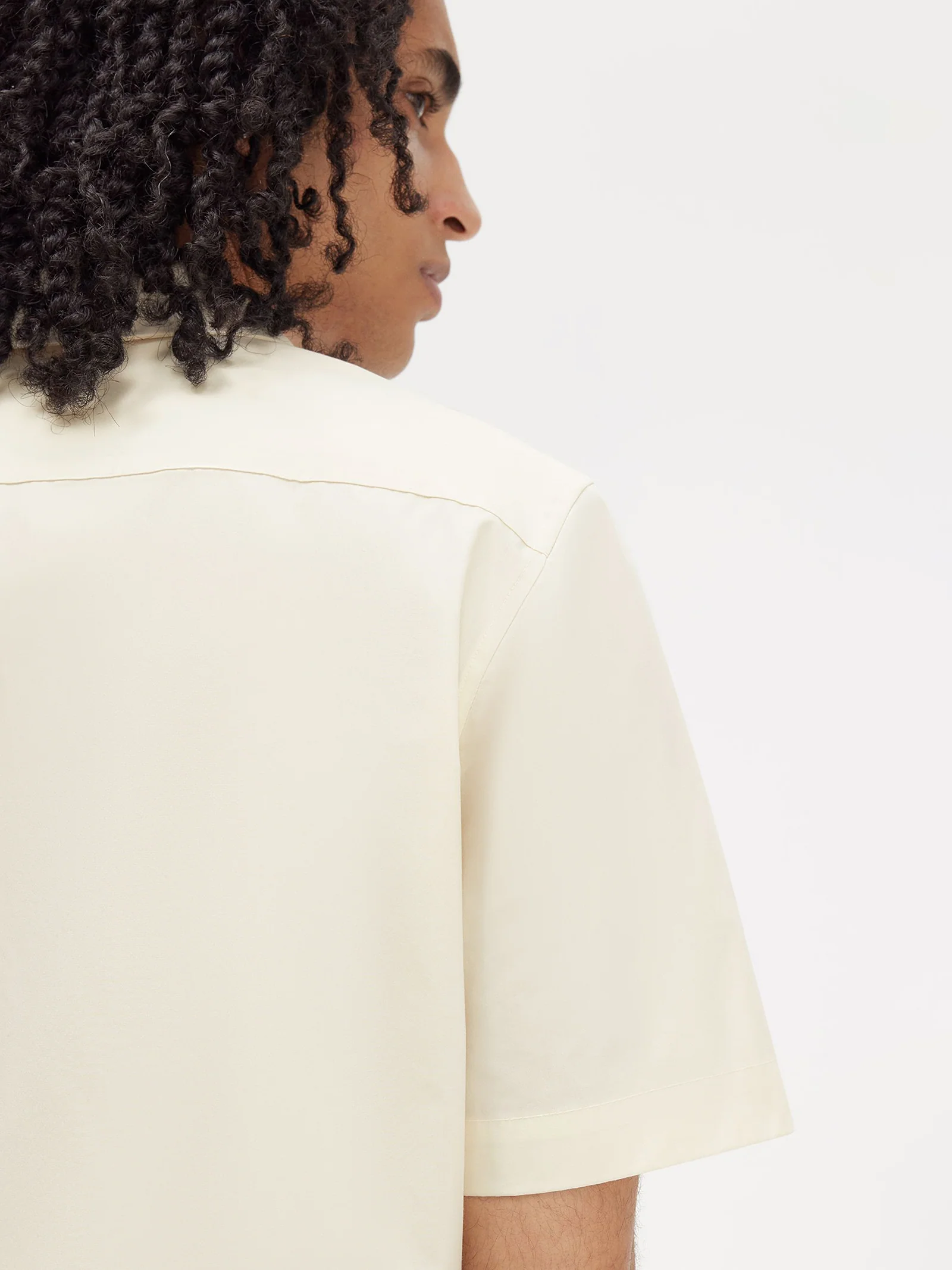 Ribbed Hem Revere Collar Shirt - Image 4