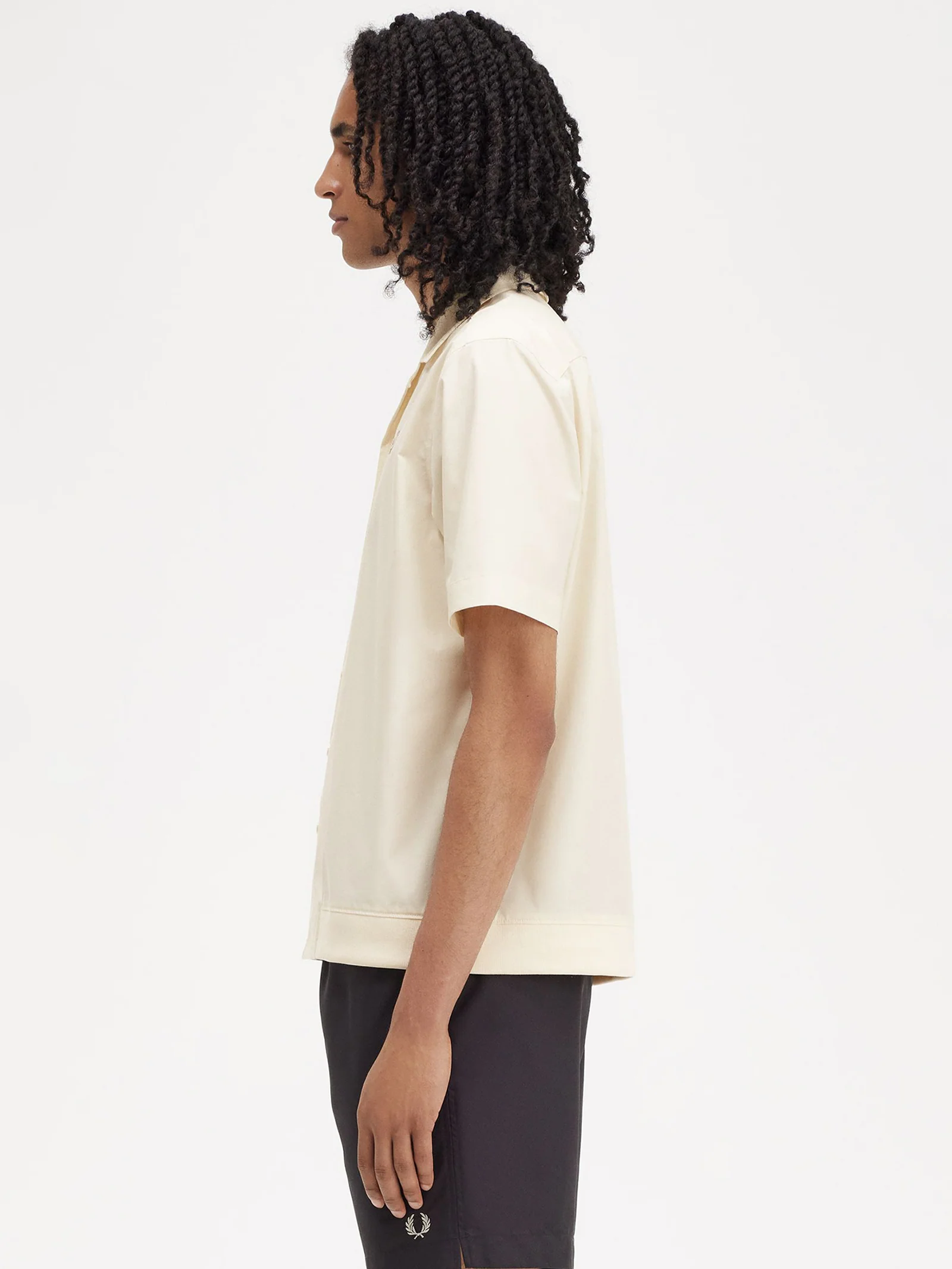 Ribbed Hem Revere Collar Shirt - Image 5