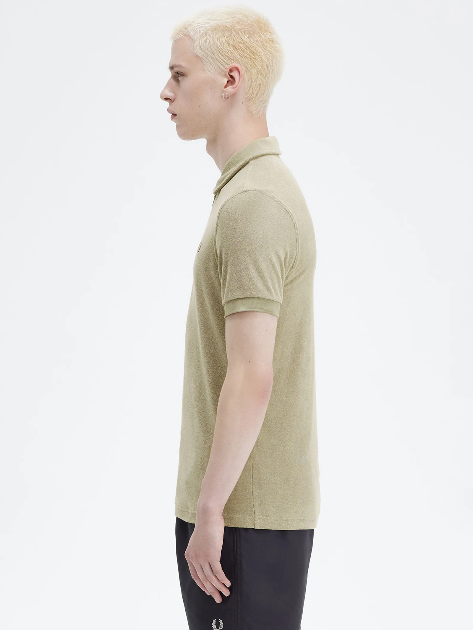 Zip Neck Toweling Polo Shirt - Image 5