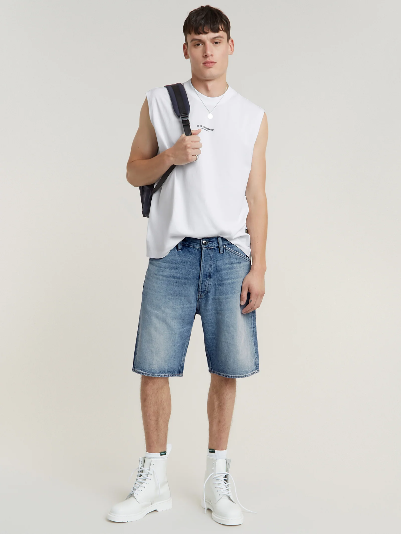 Denim Loose Shorts - Image 2