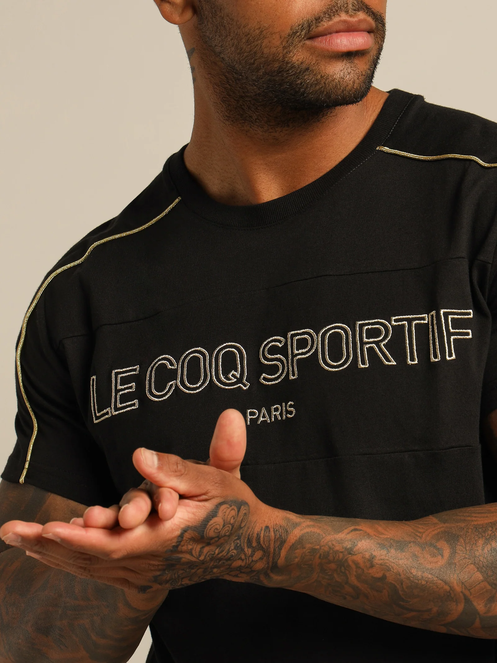 Garcon Gold Embroidered T-Shirt - Image 4