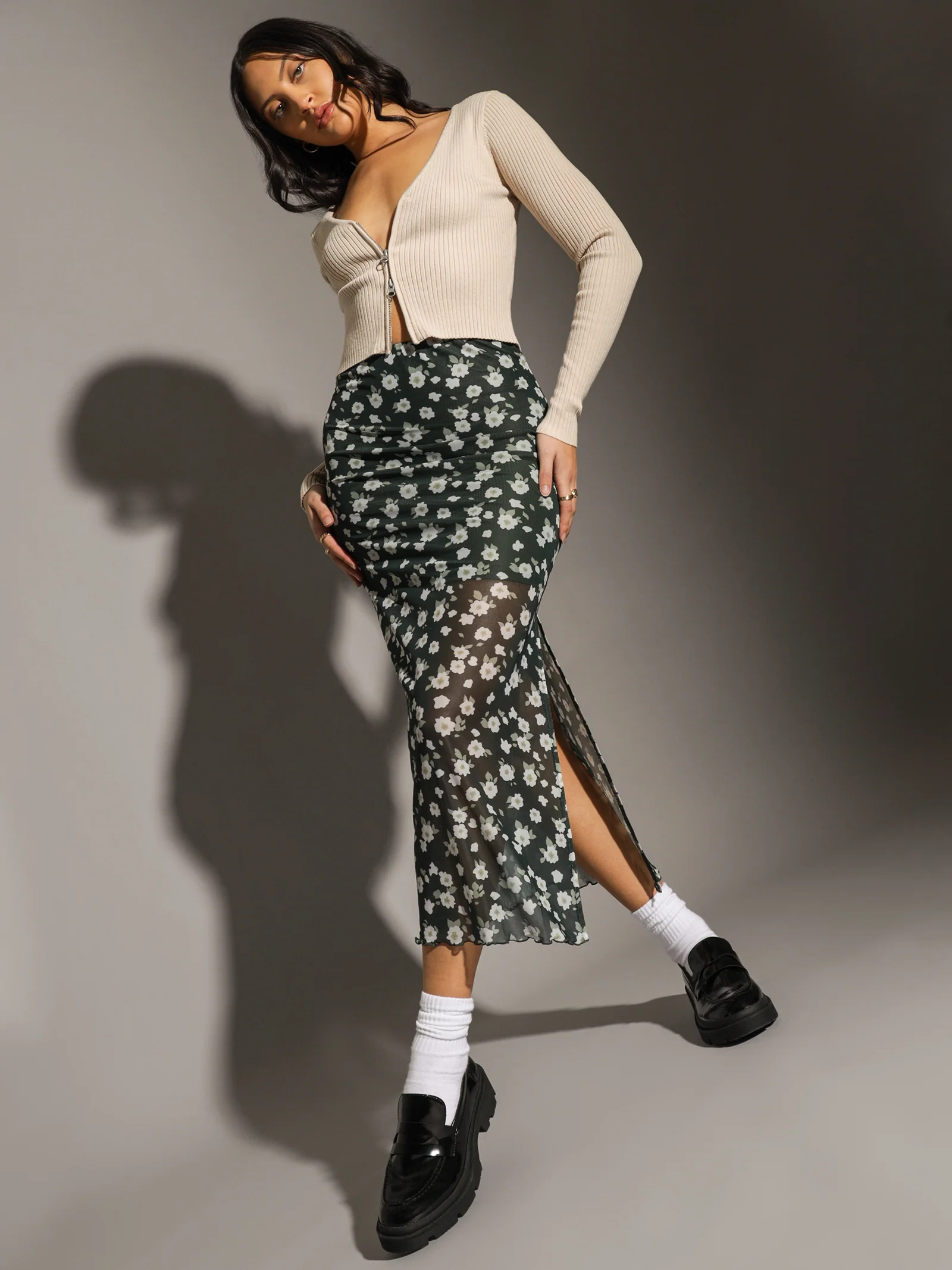 Gemma Mesh Midi Skirt - Image 2