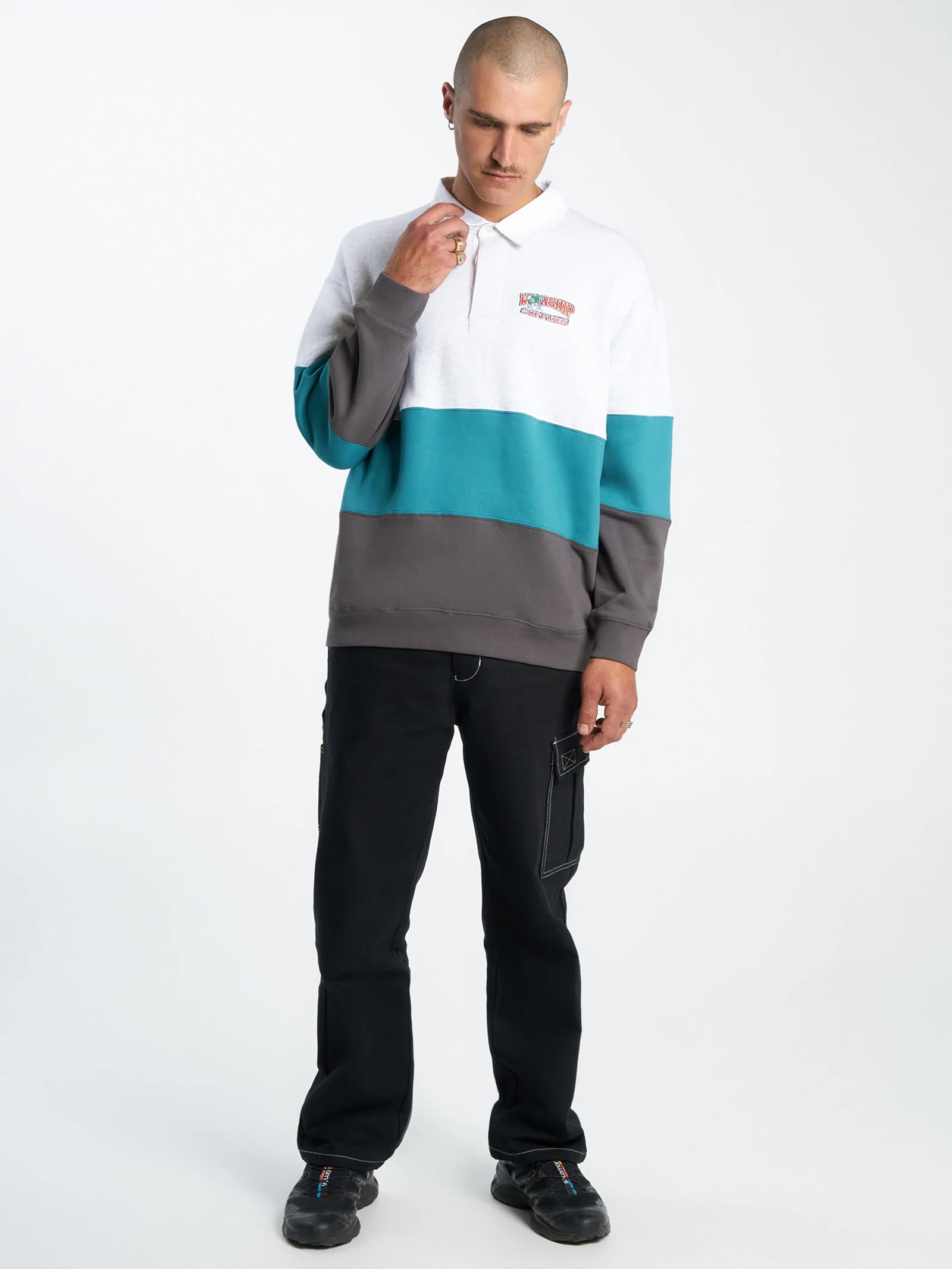 Get Off Paneled Rugby Fleece - Image 2