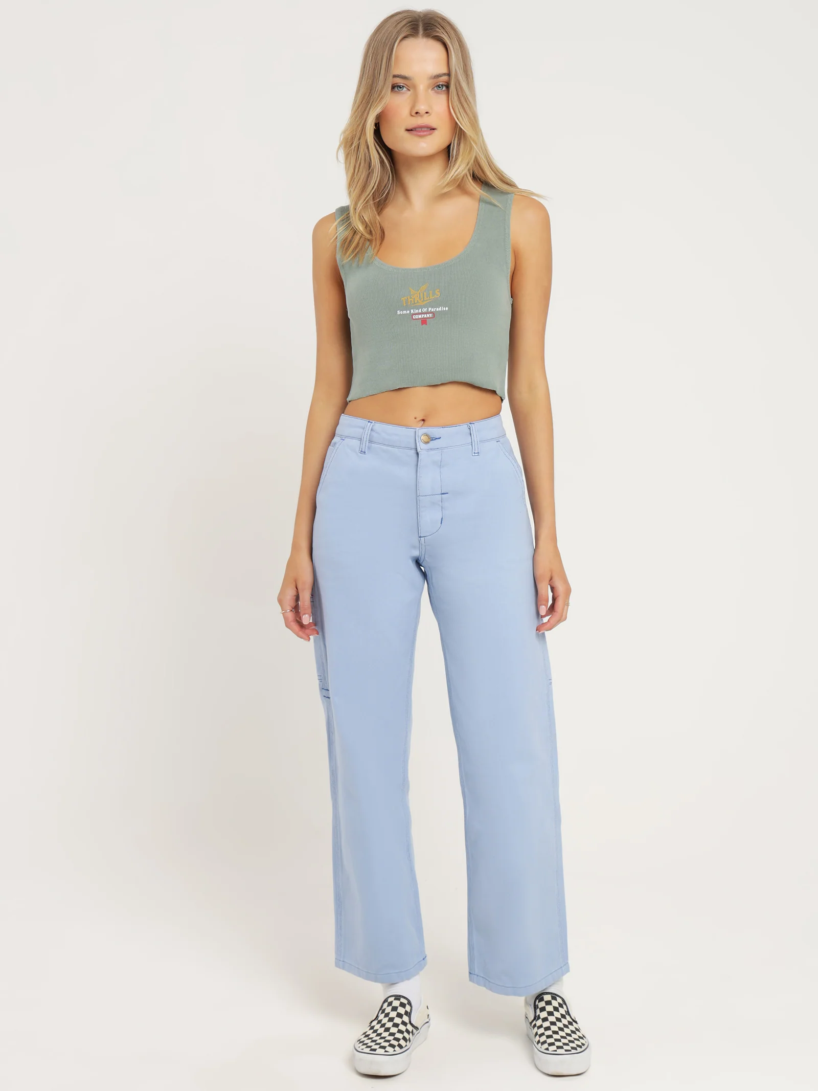 Golden Paradise Crop Rib Singlet - Image 3