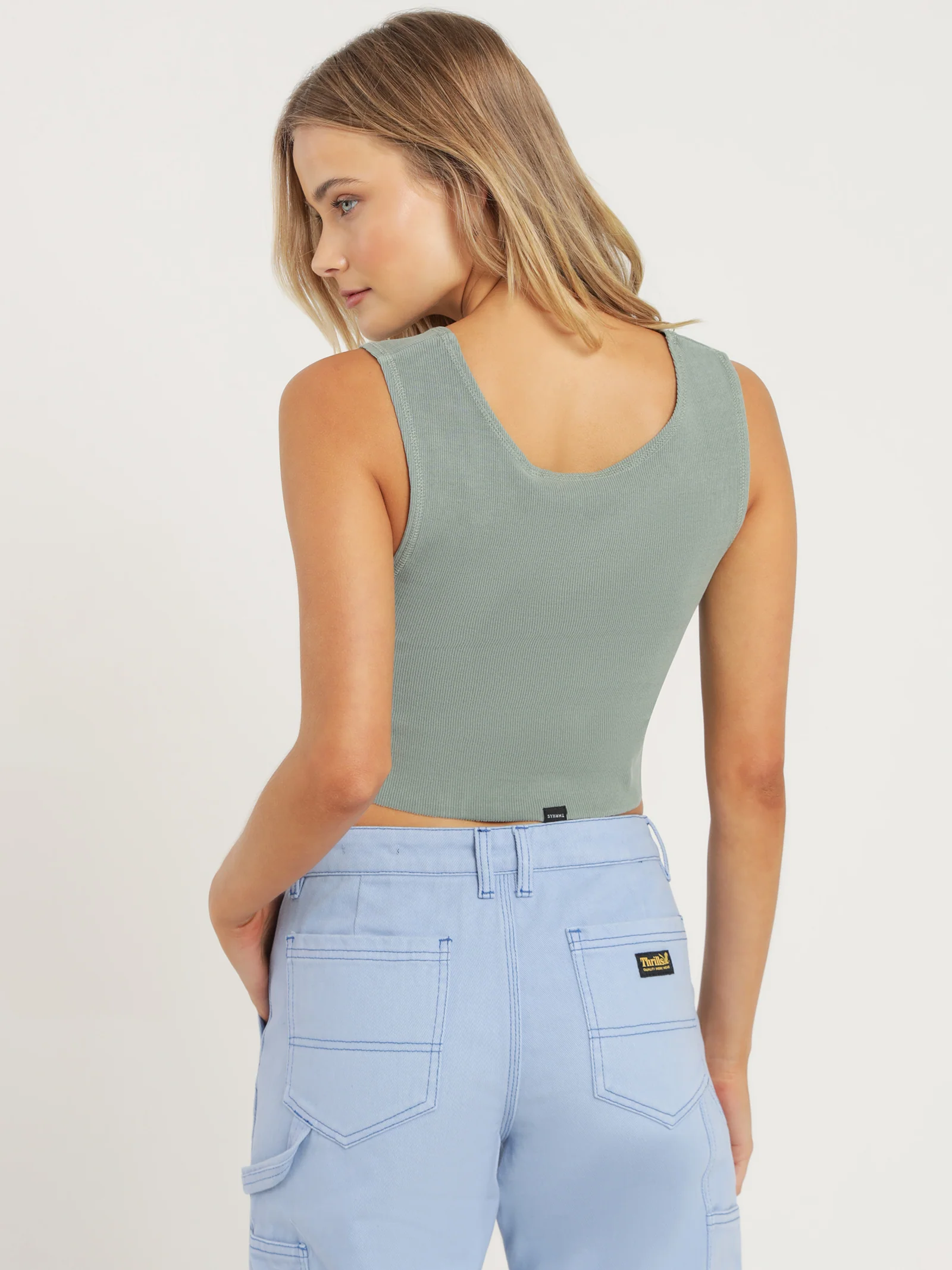 Golden Paradise Crop Rib Singlet - Image 6
