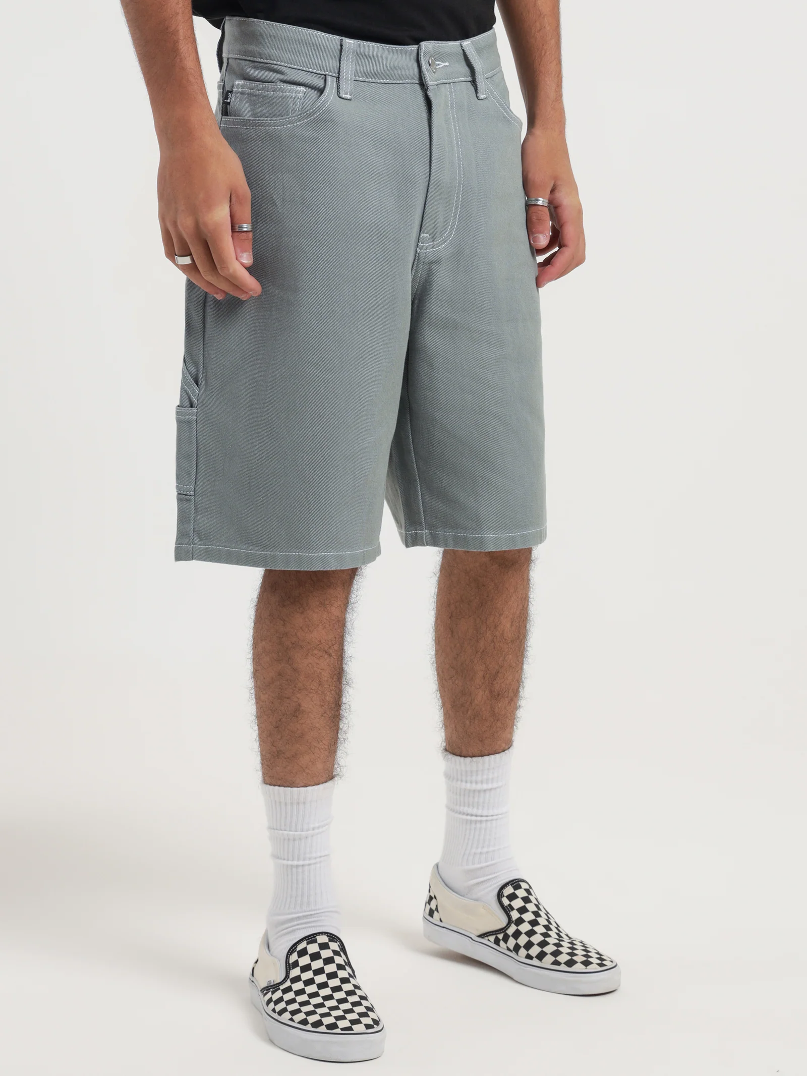 Graffiti Contrast Work Shorts - Image 3