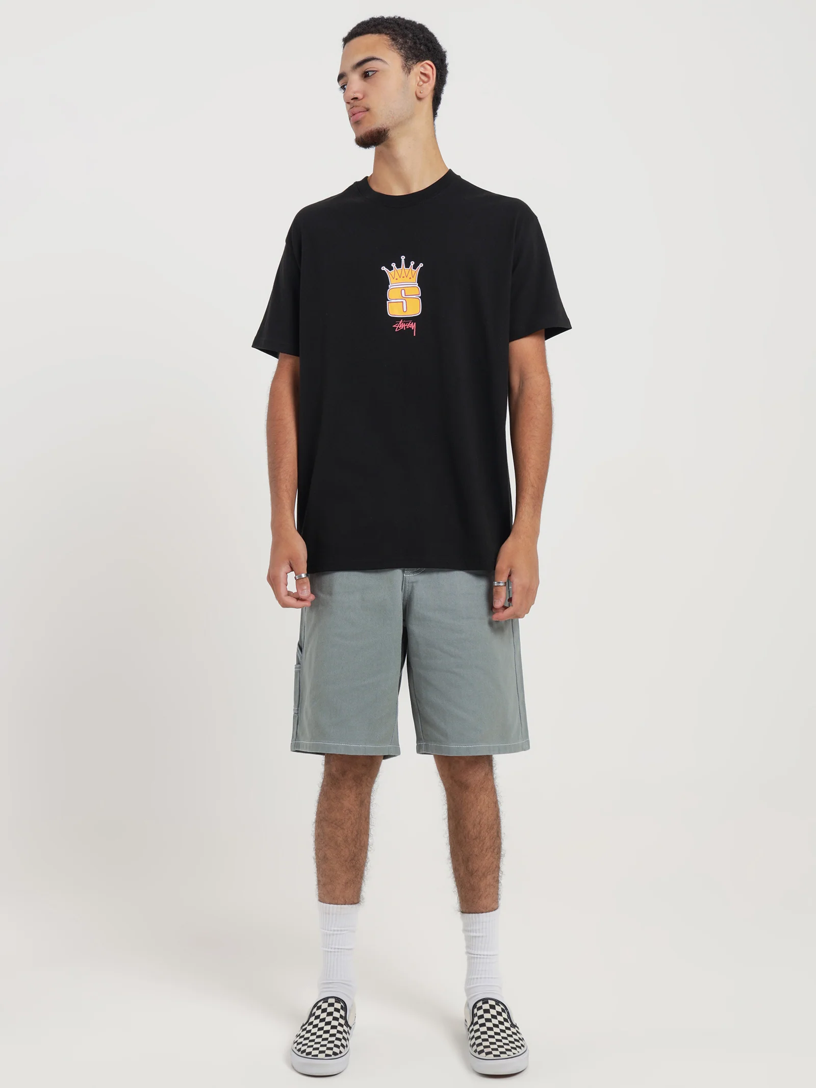 Graffiti Contrast Work Shorts - Image 4