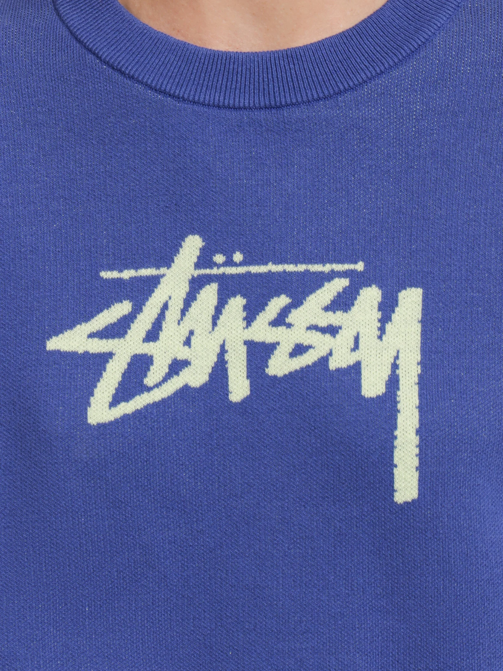 Graffiti Cropped Knit Crew Sweater - Image 3