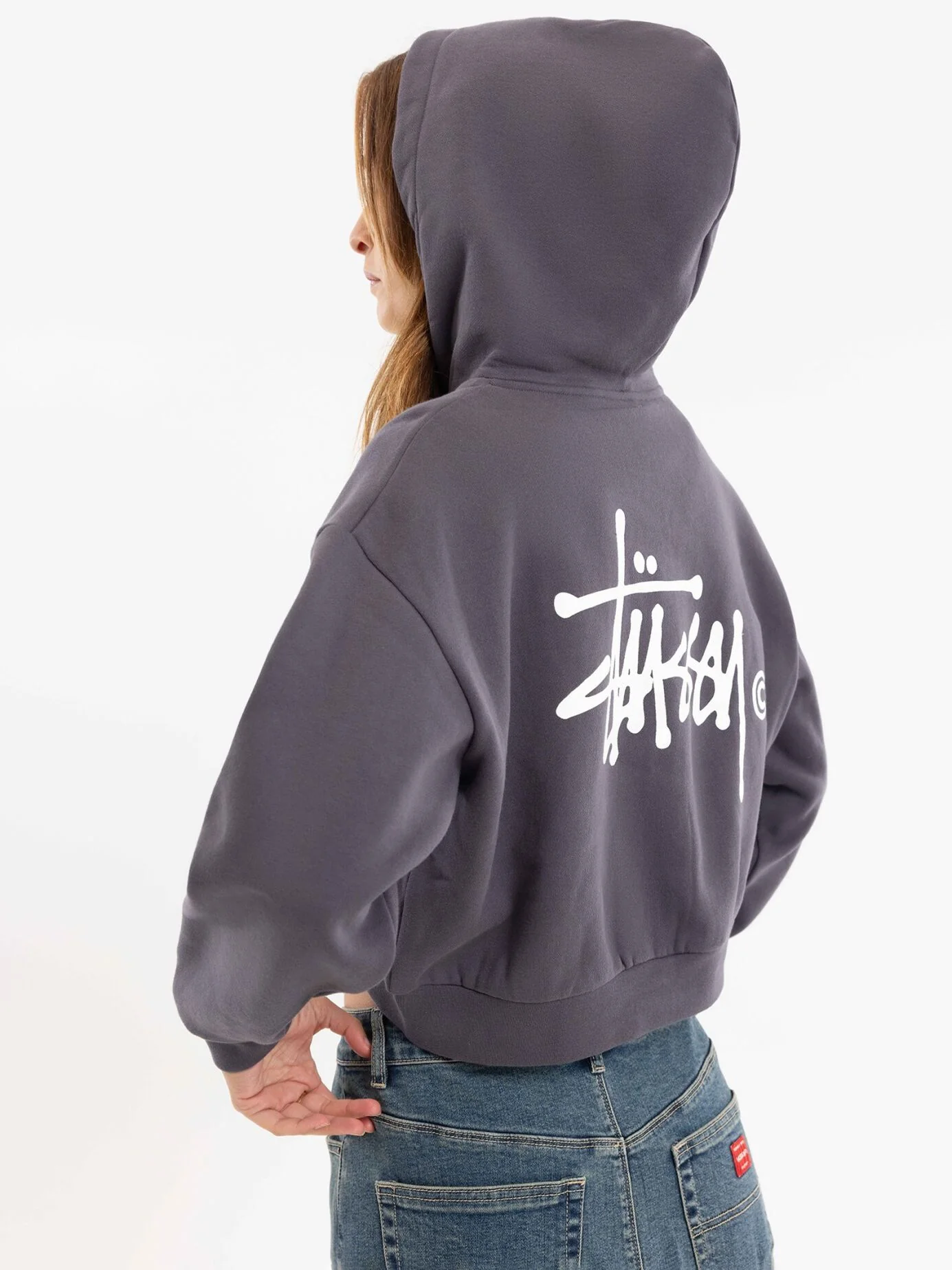 Graffiti Cropped Zip Thru Hood - Image 5