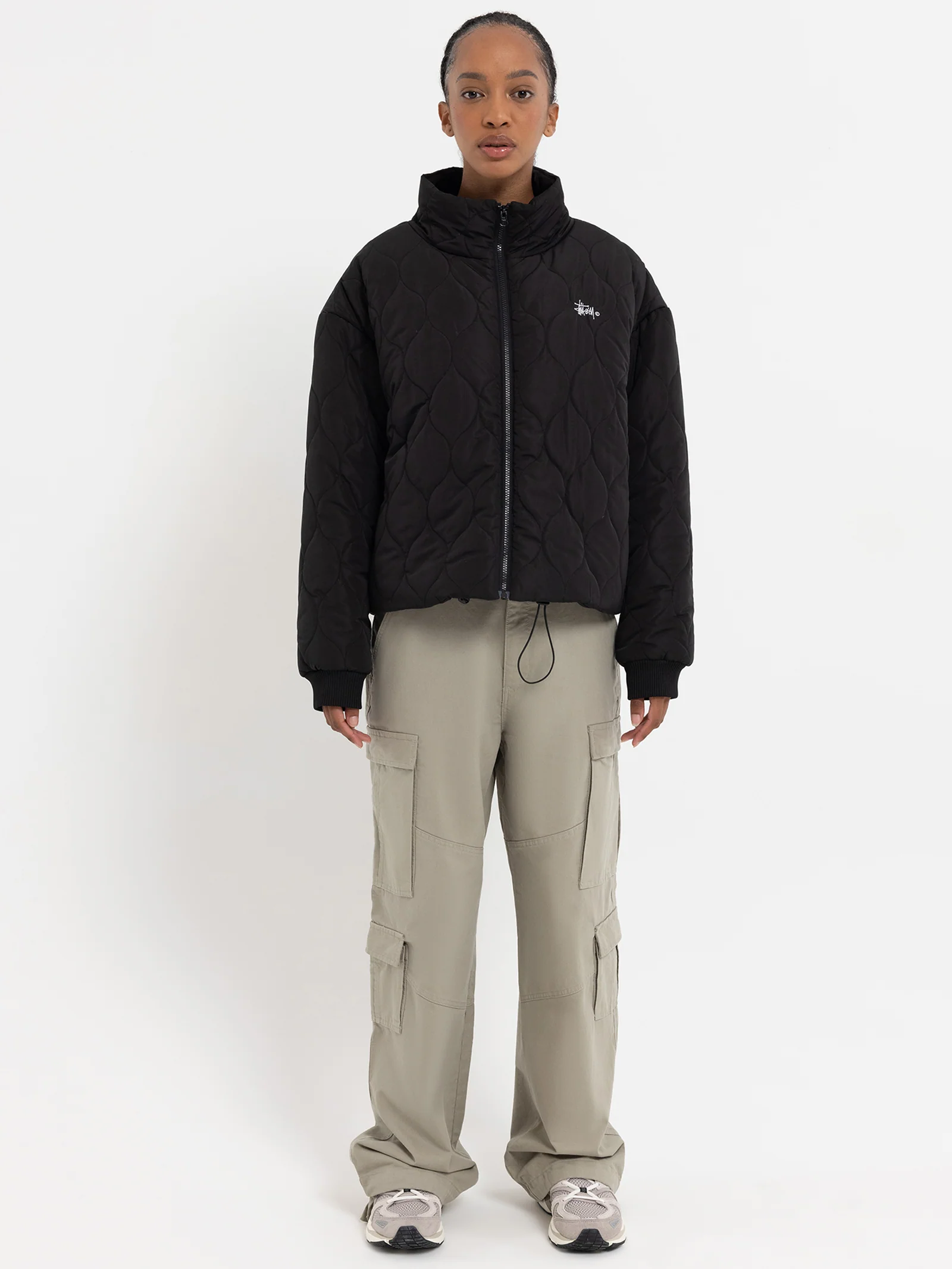 Graffiti Quilted Crop Puffer - Image 2