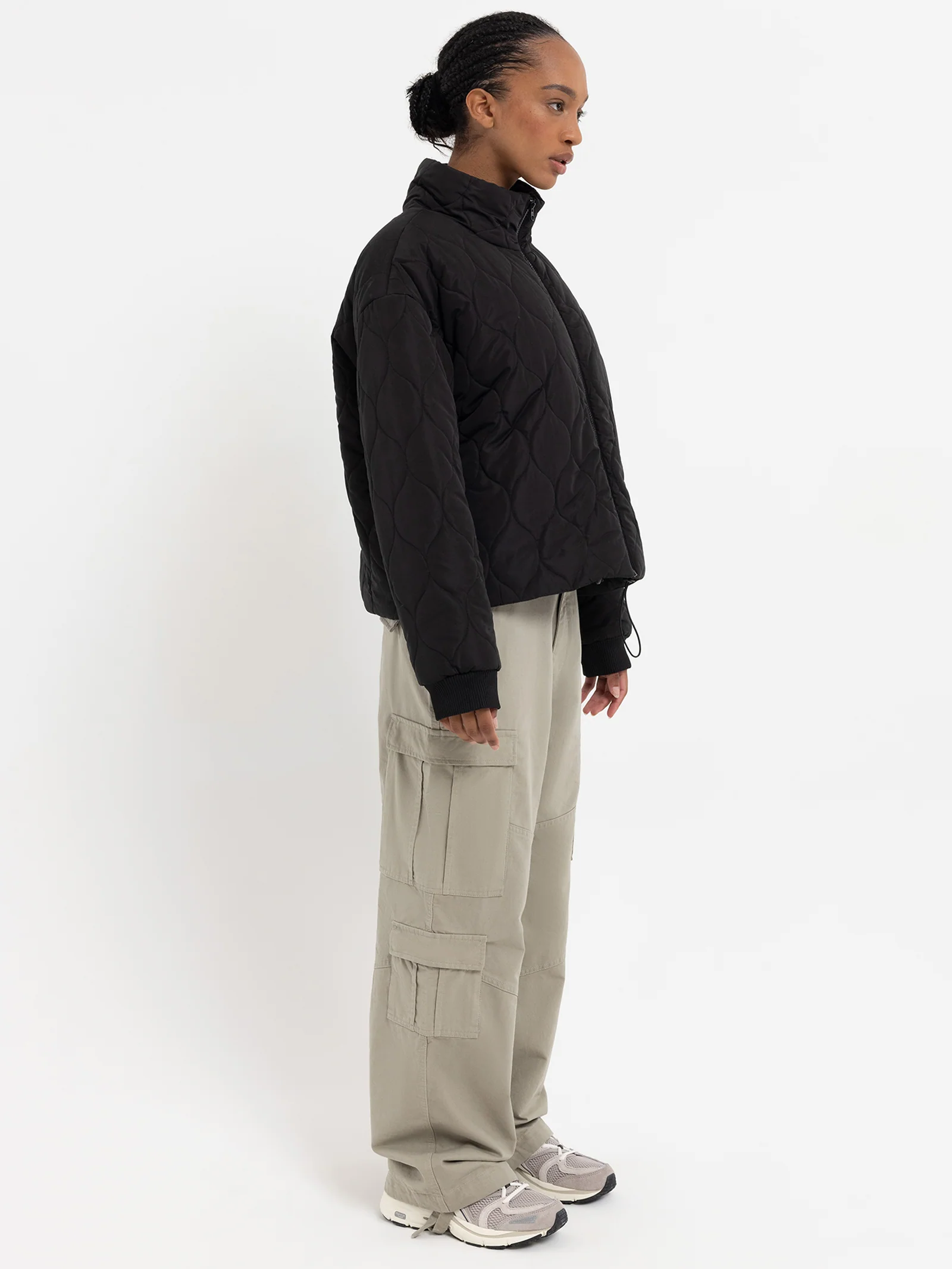 Graffiti Quilted Crop Puffer - Image 3