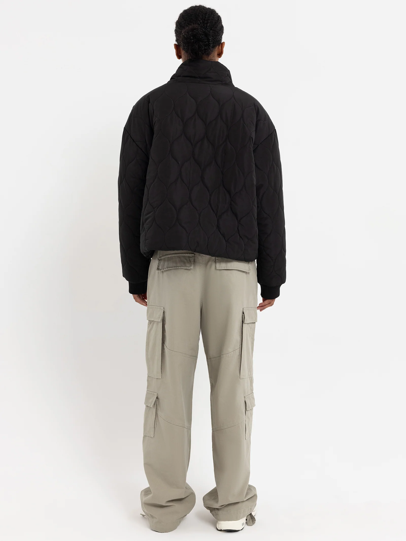Graffiti Quilted Crop Puffer - Image 4