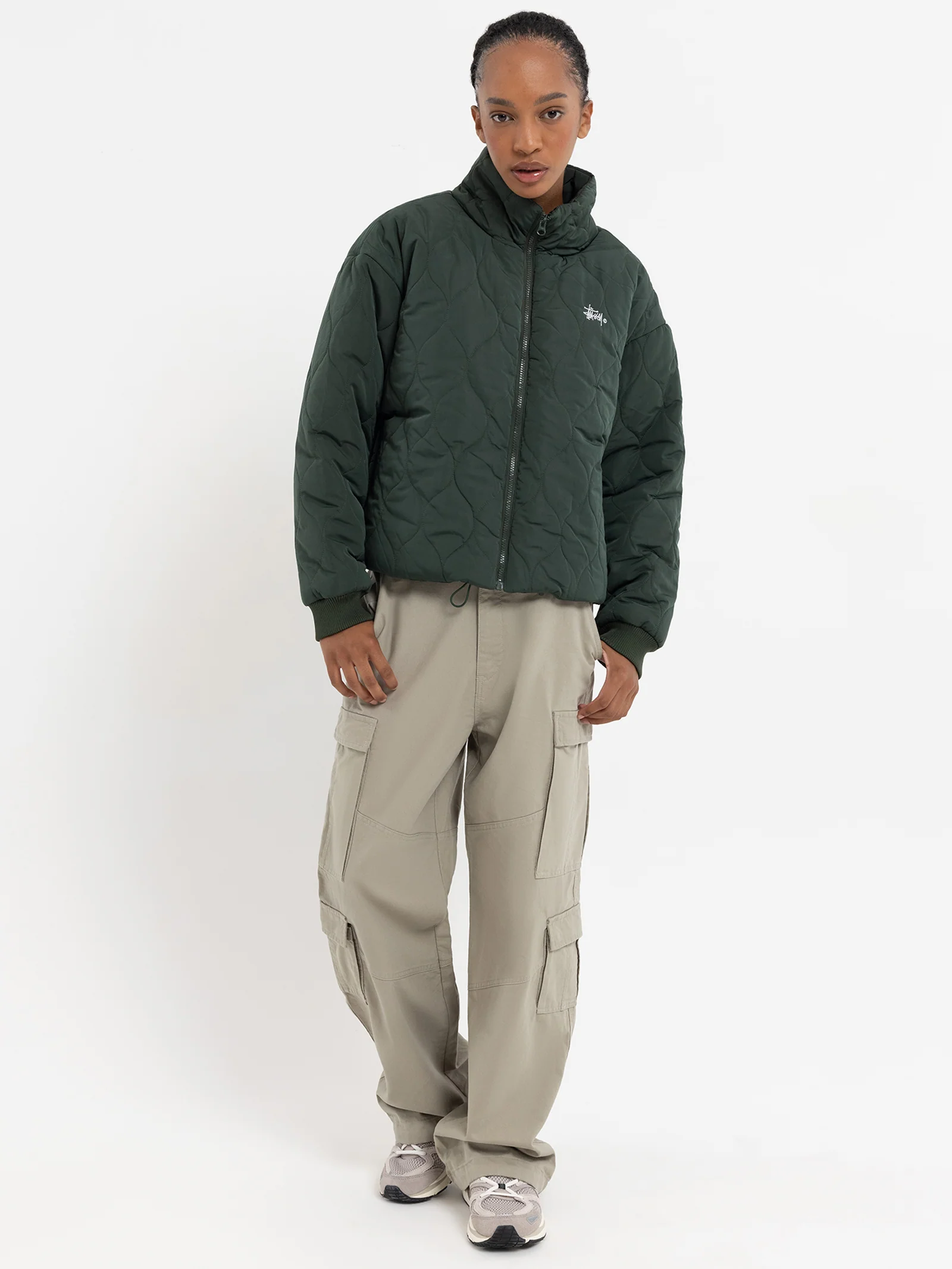 Graffiti Quilted Crop Puffer - Image 2
