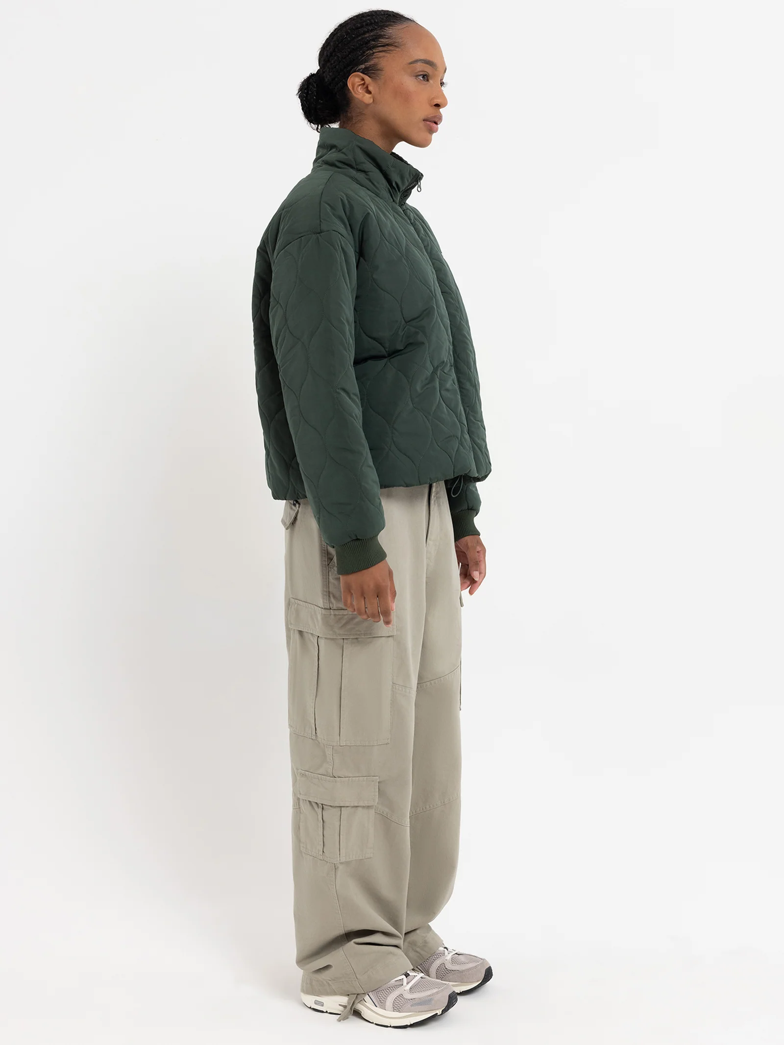 Graffiti Quilted Crop Puffer - Image 3
