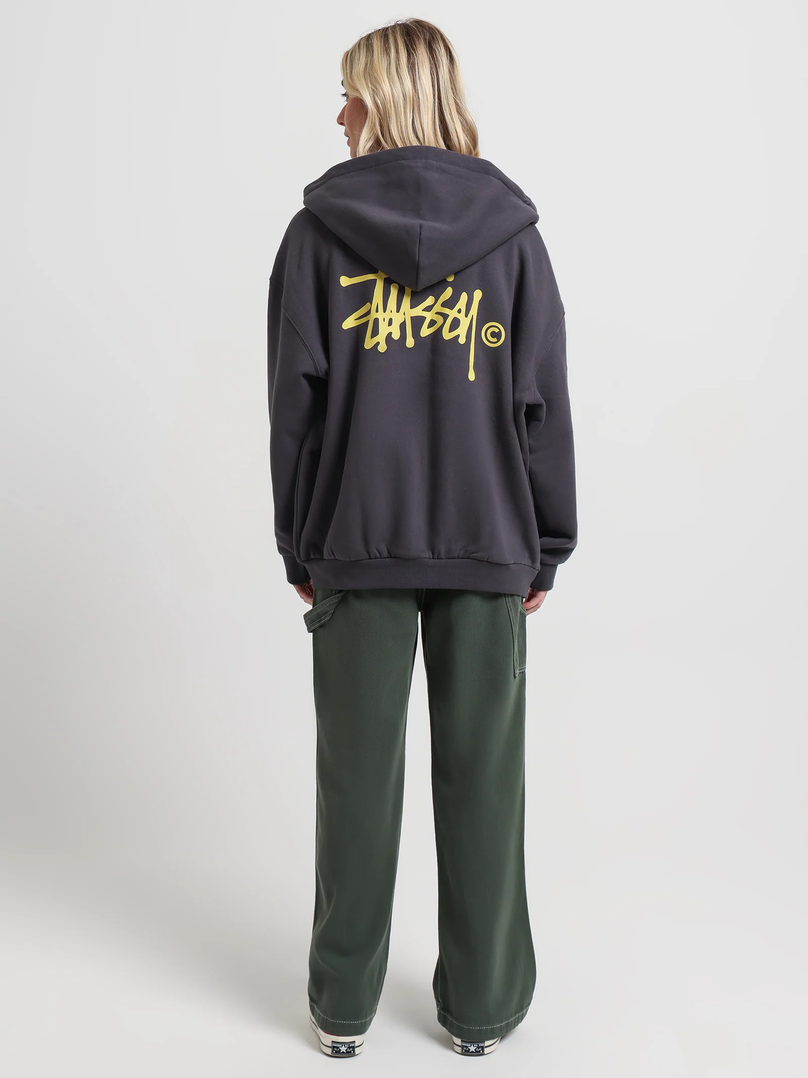 Graffiti Zip Up Hood Charcoal - Image 5