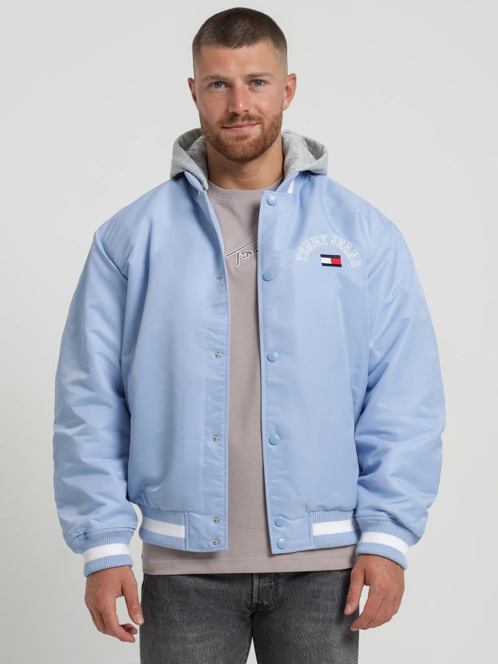 Graphic Satin Bomber Jacket