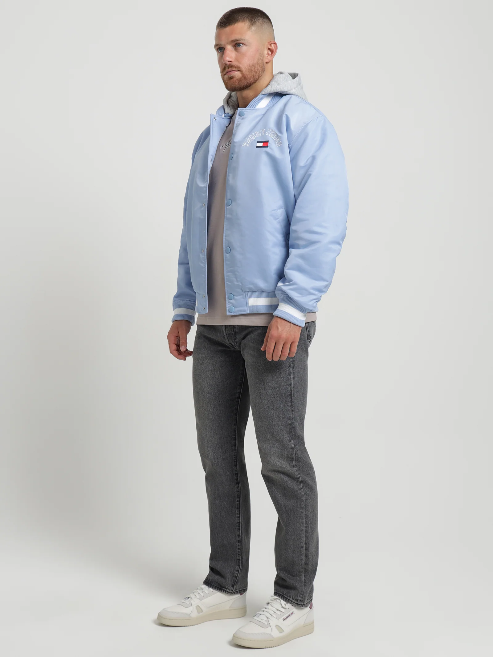 Graphic Satin Bomber Jacket - Image 2