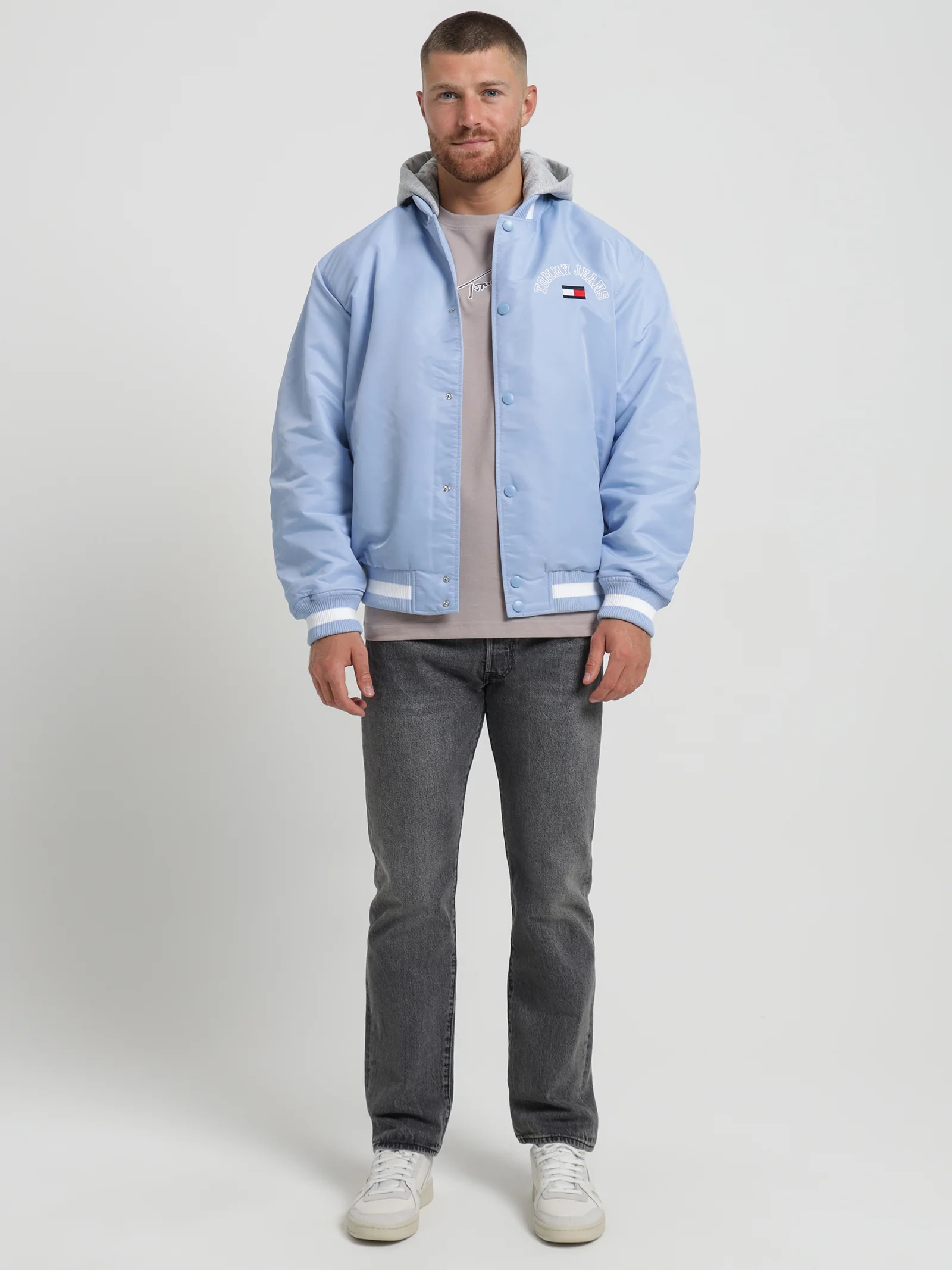 Graphic Satin Bomber Jacket - Image 3