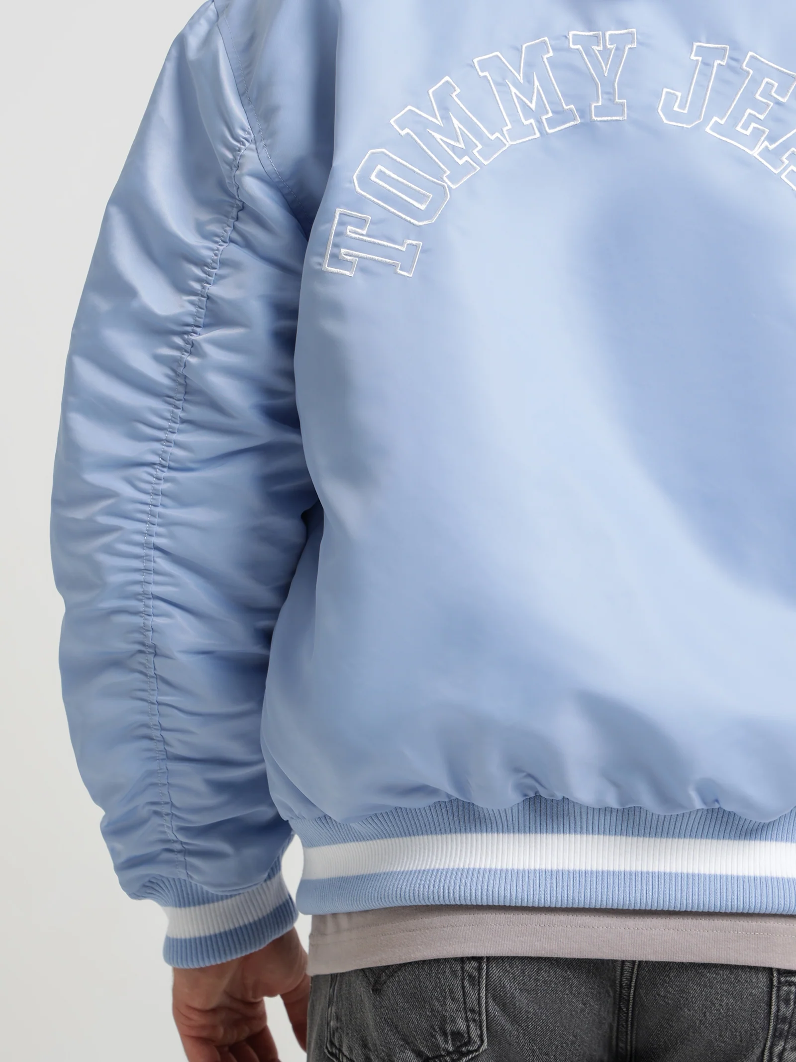 Graphic Satin Bomber Jacket - Image 4