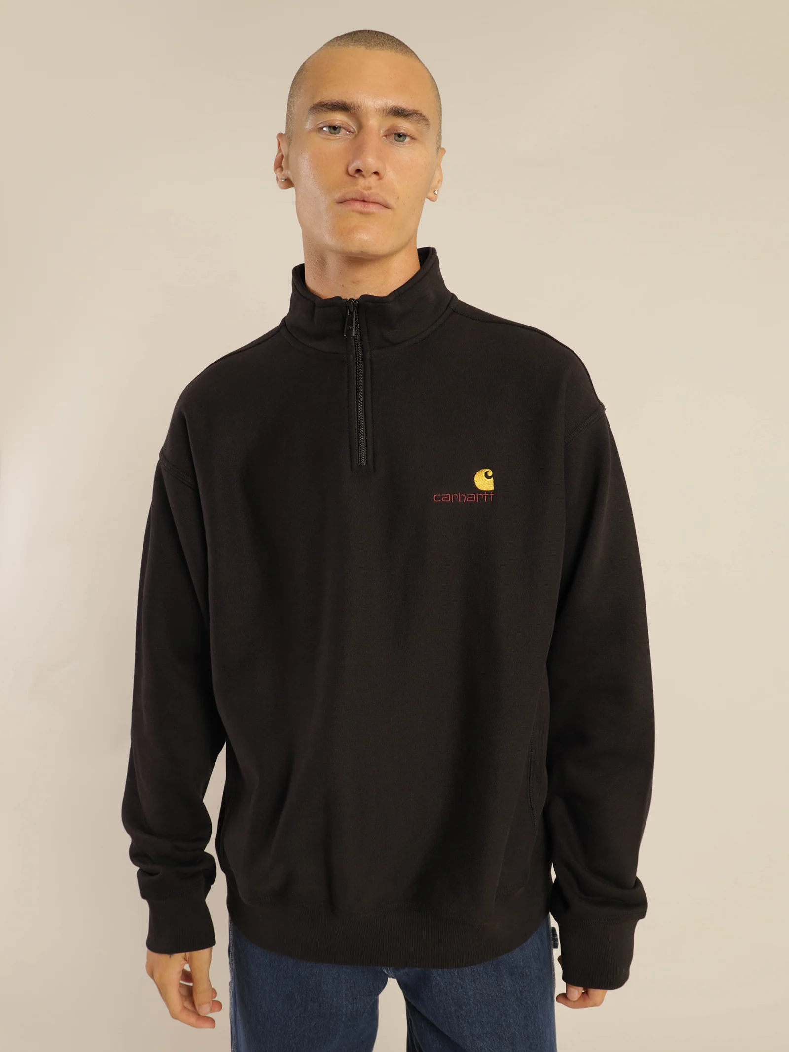 Half Zip American Script Sweatshirt - Image 2