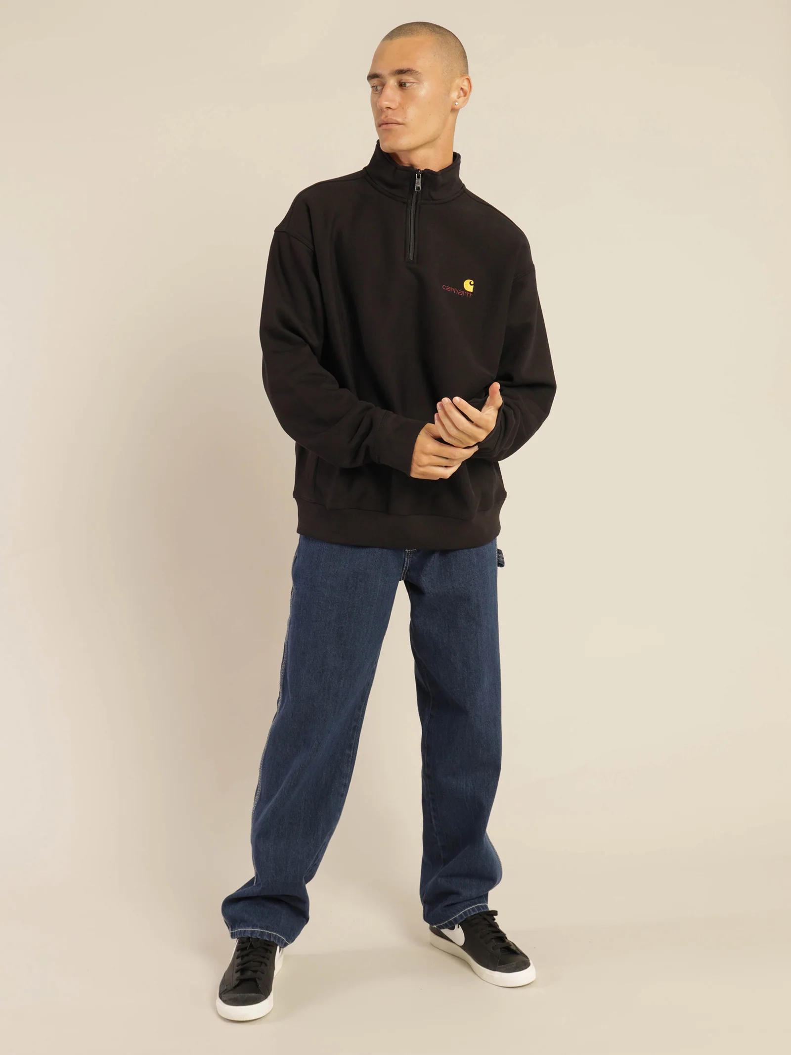 Half Zip American Script Sweatshirt - Image 3
