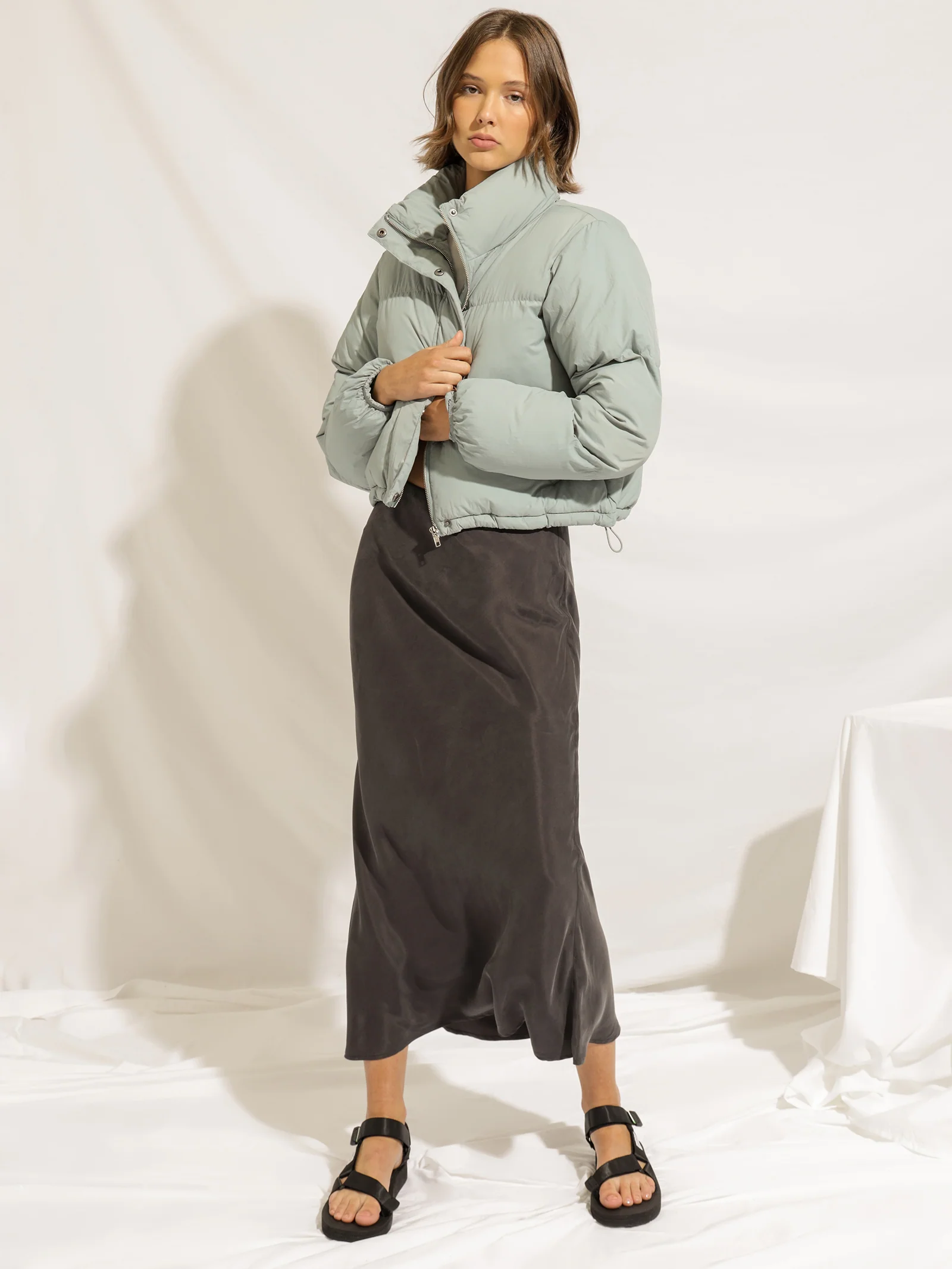 Halrow Cupro Midi Skirt - Image 3