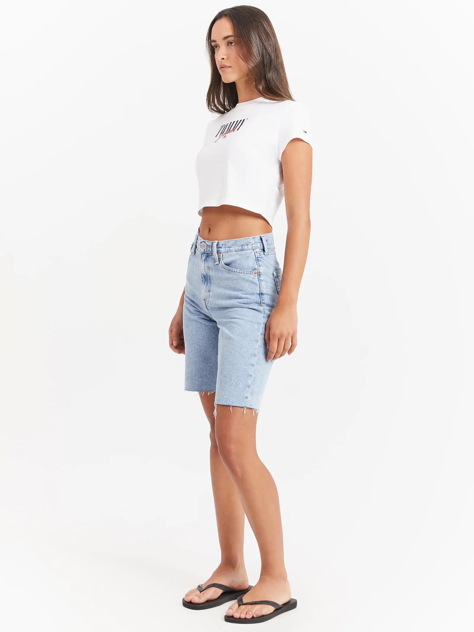 Harper Bermuda High Rise Denim Jorts - Image 3