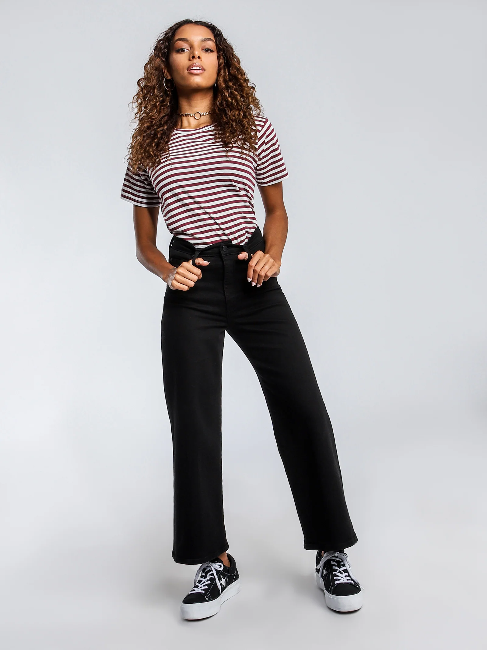 Harper Stripe Basic Crew T-Shirt - Image 3