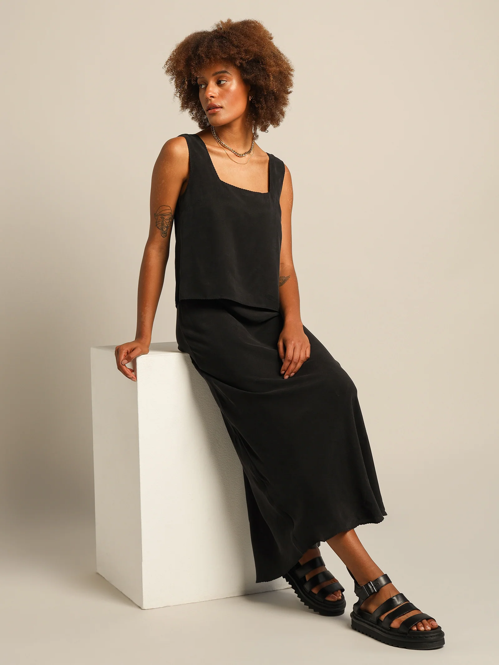 Harriet Spliced Slip Skirt - Image 2
