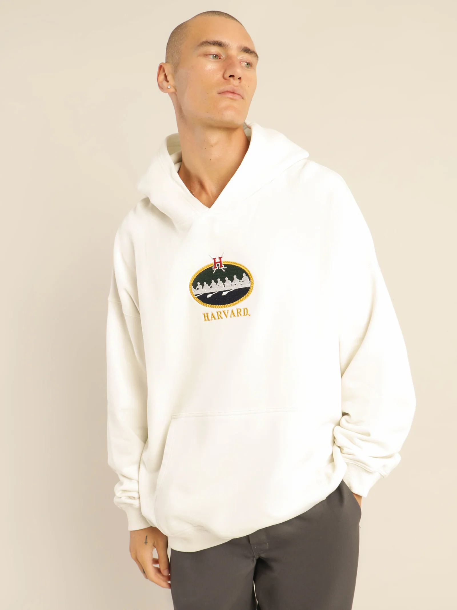 Harvard Rowing Crest Logo Hoodie - Image 2