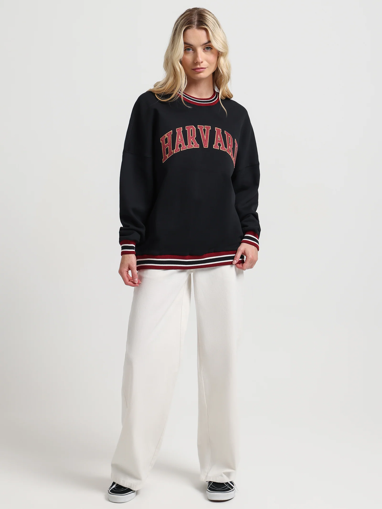 Harvard Trim Crew Neck Sweater - Image 2