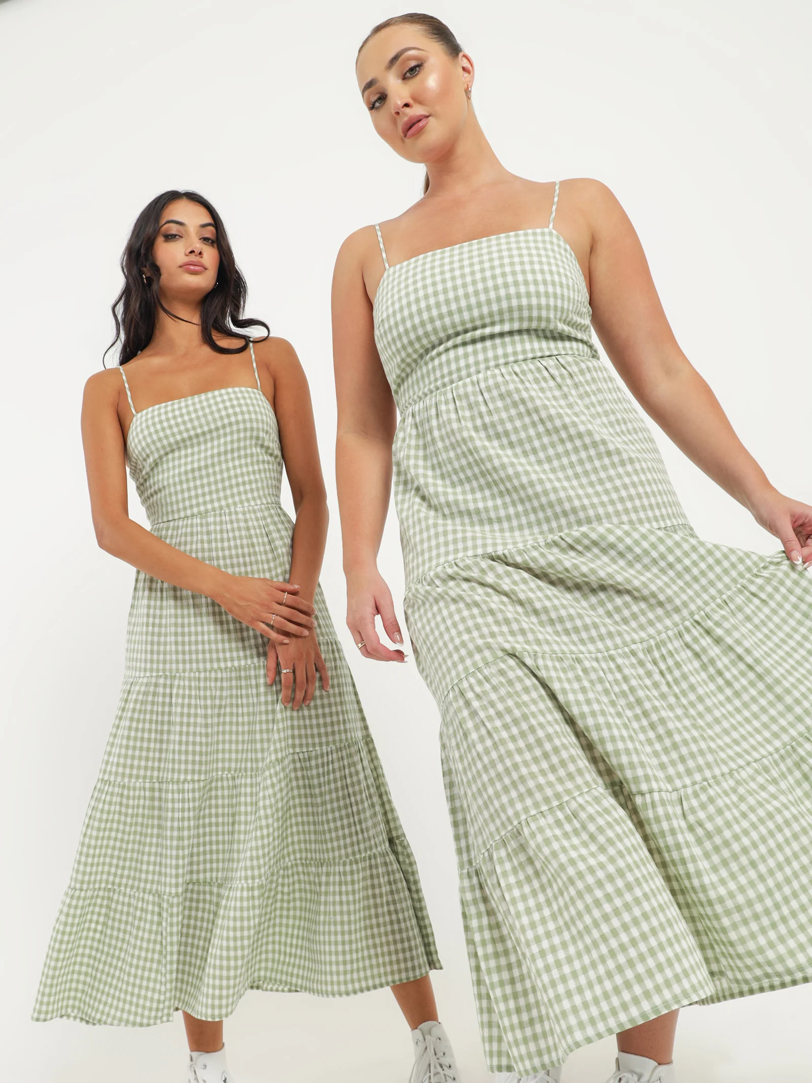 Haven Check Midi Dress - Image 2