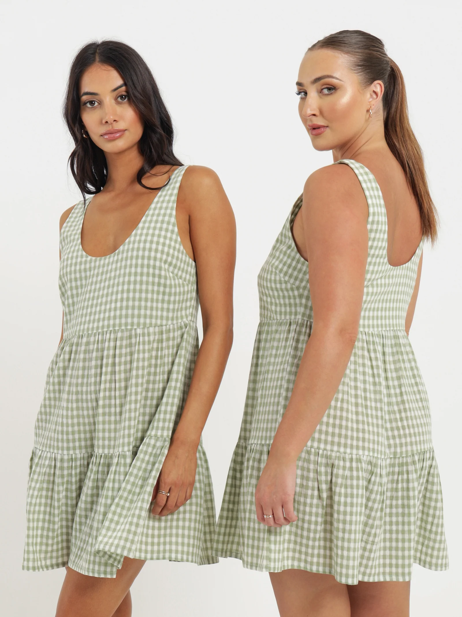 Haven Check Mini Dress - Image 4