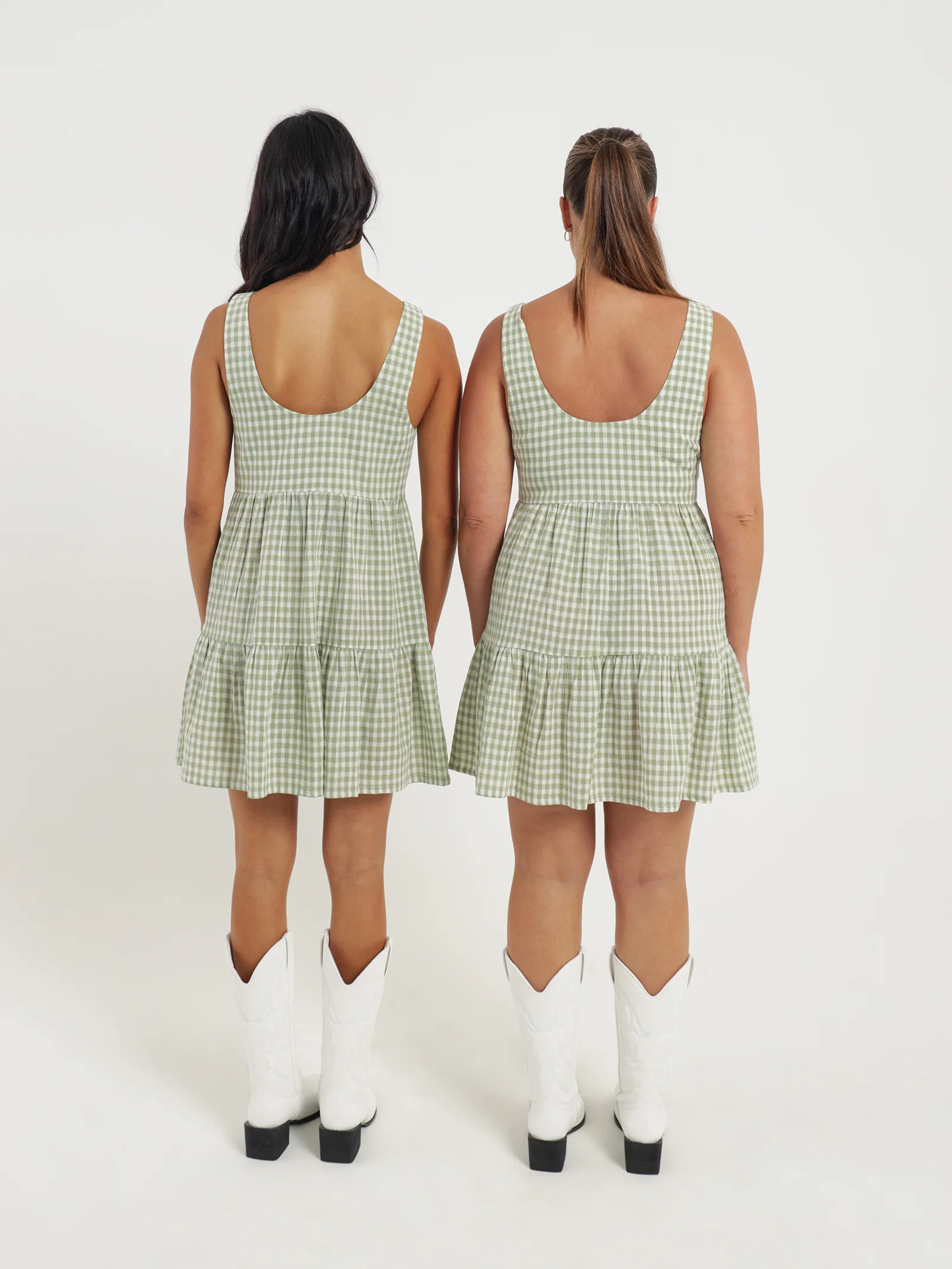 Haven Check Mini Dress - Image 5