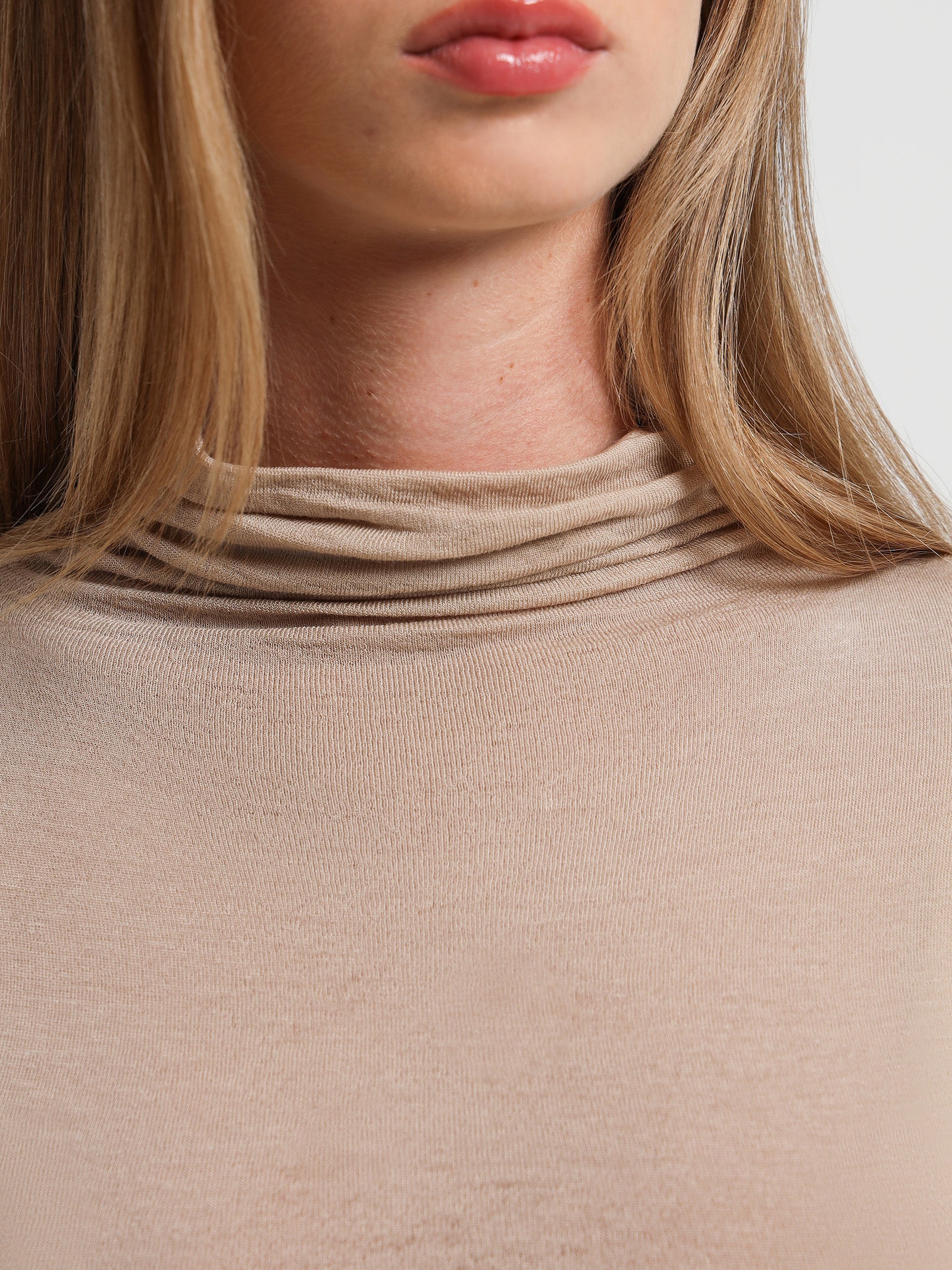 Hayven Sheer Knit Turtle Neck Top - Image 3