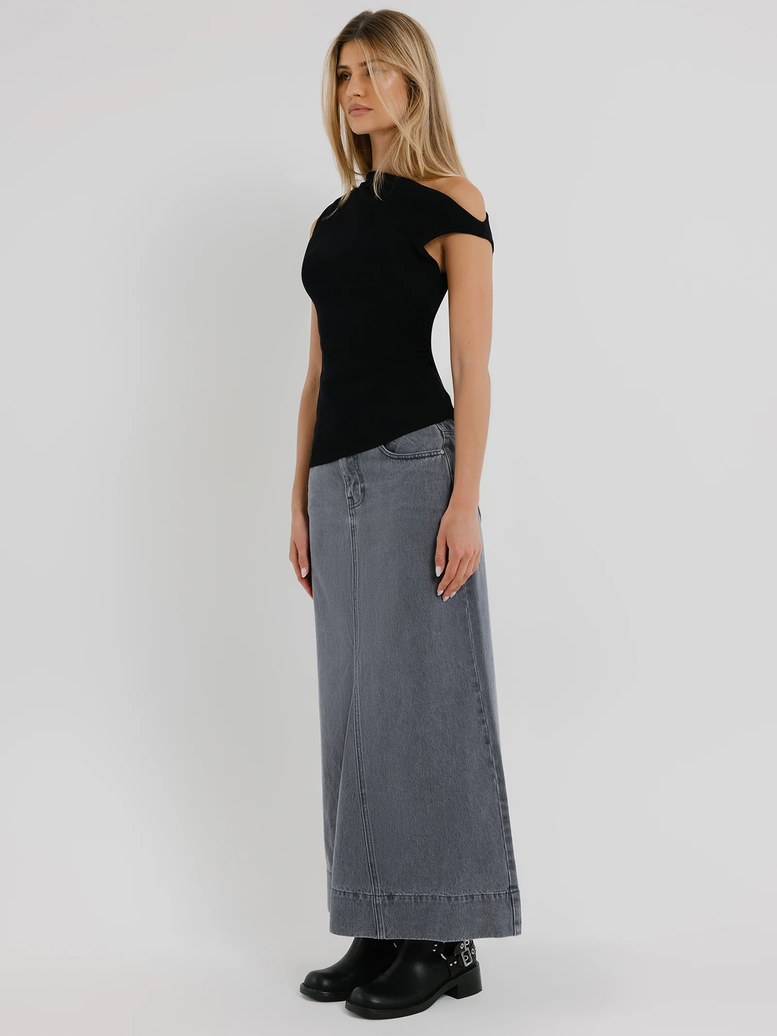 Hazel Godet Maxi Skirt - Image 3