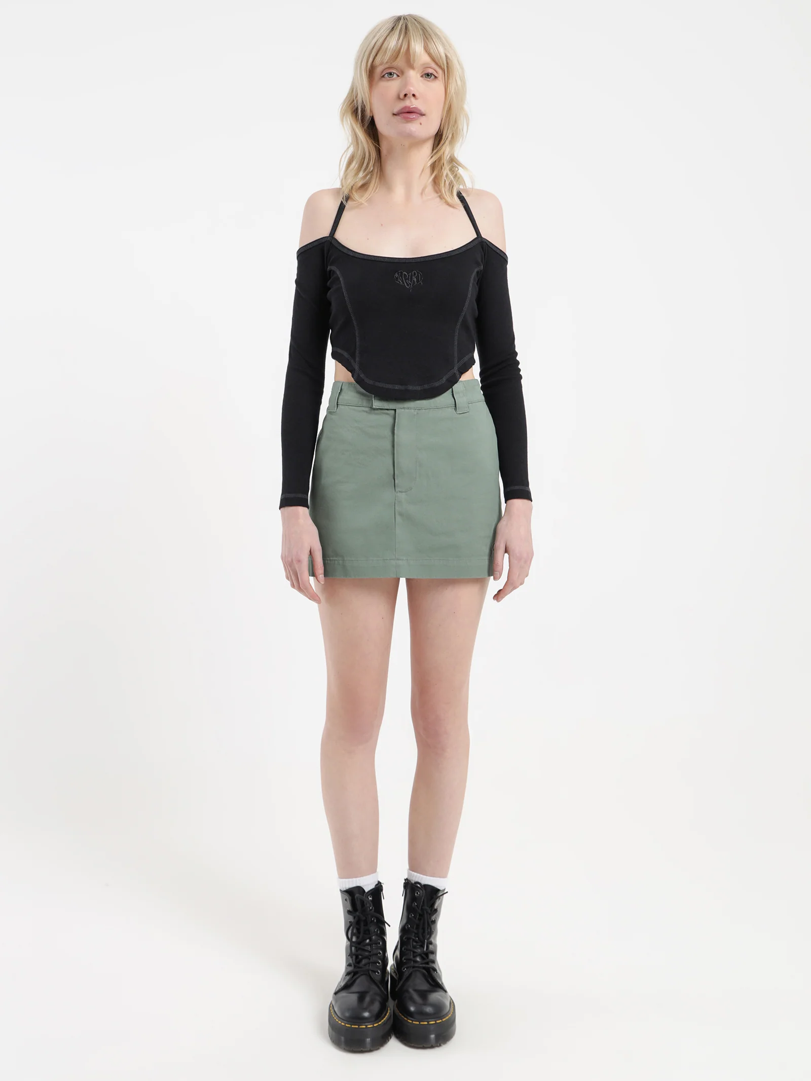 Heart Cold Shoulder Long Sleeve Top - Image 2