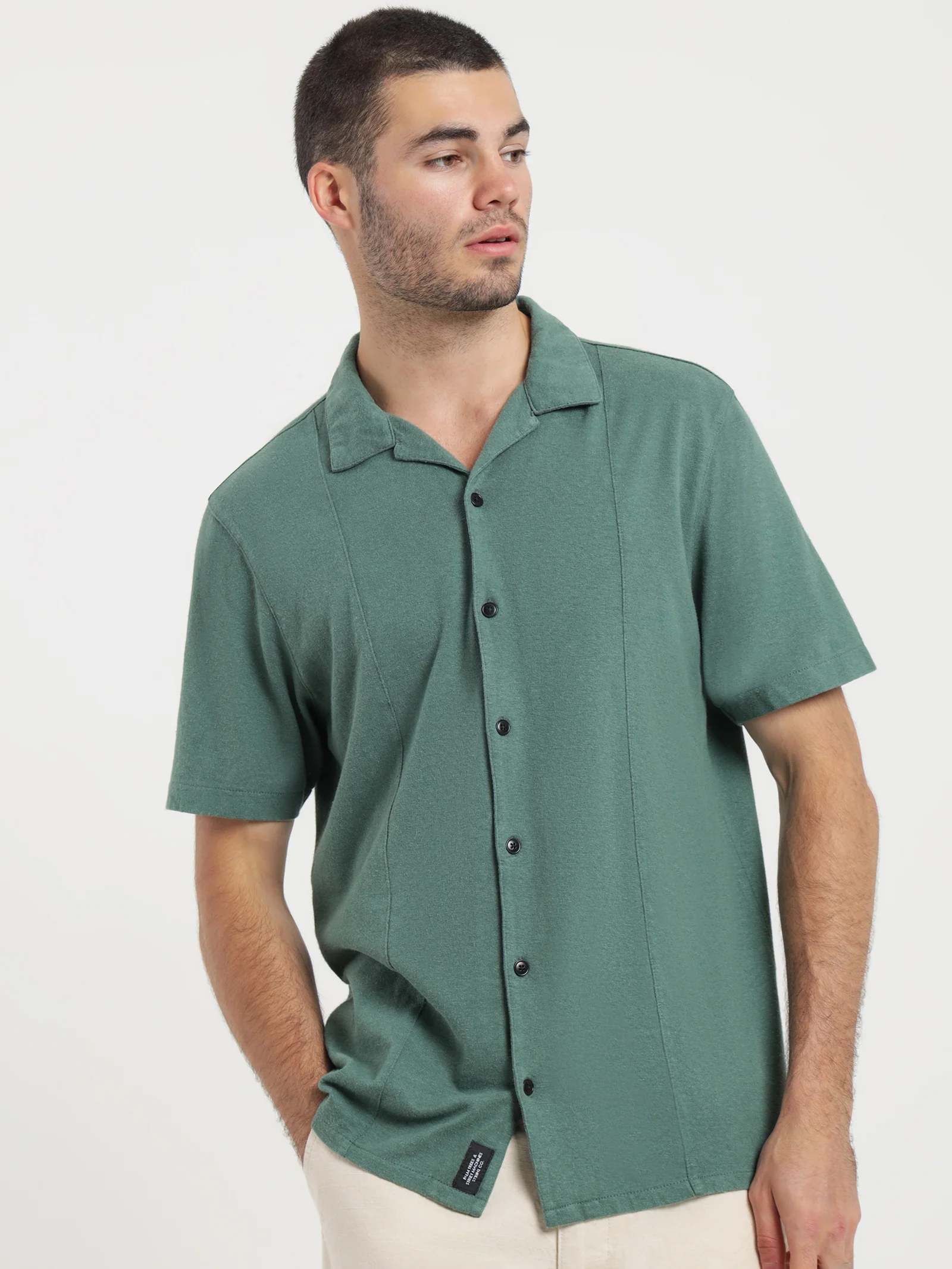 Hemp Some Kind of Paradise Bowling Shirt - Image 4