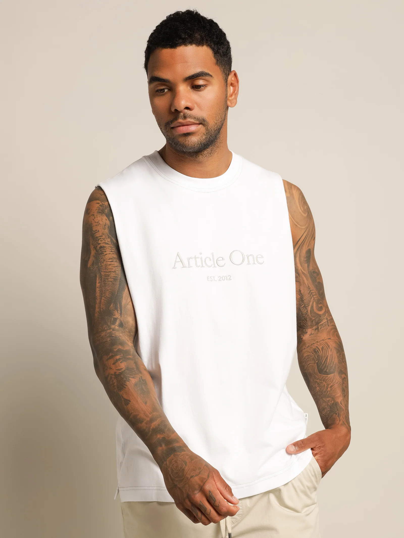 Heritage Logo Muscle Top - Image 4
