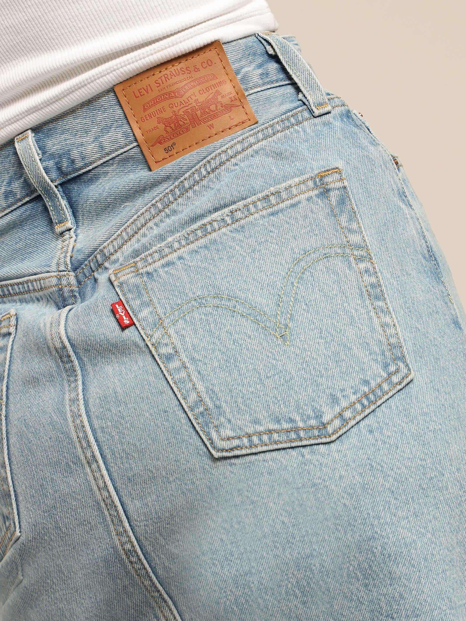 High Waisted Deconstructed Denim Skirt - Image 5