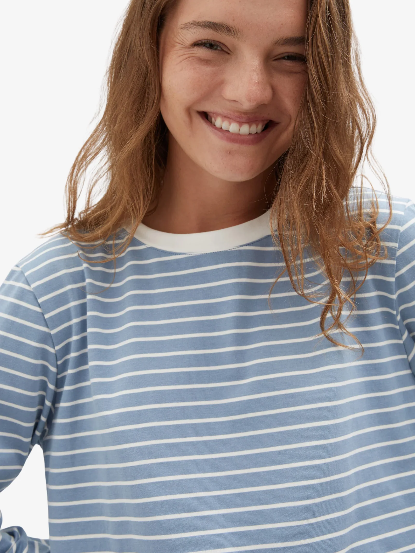 Cotton Striped Long Sleeve Top - Image 2